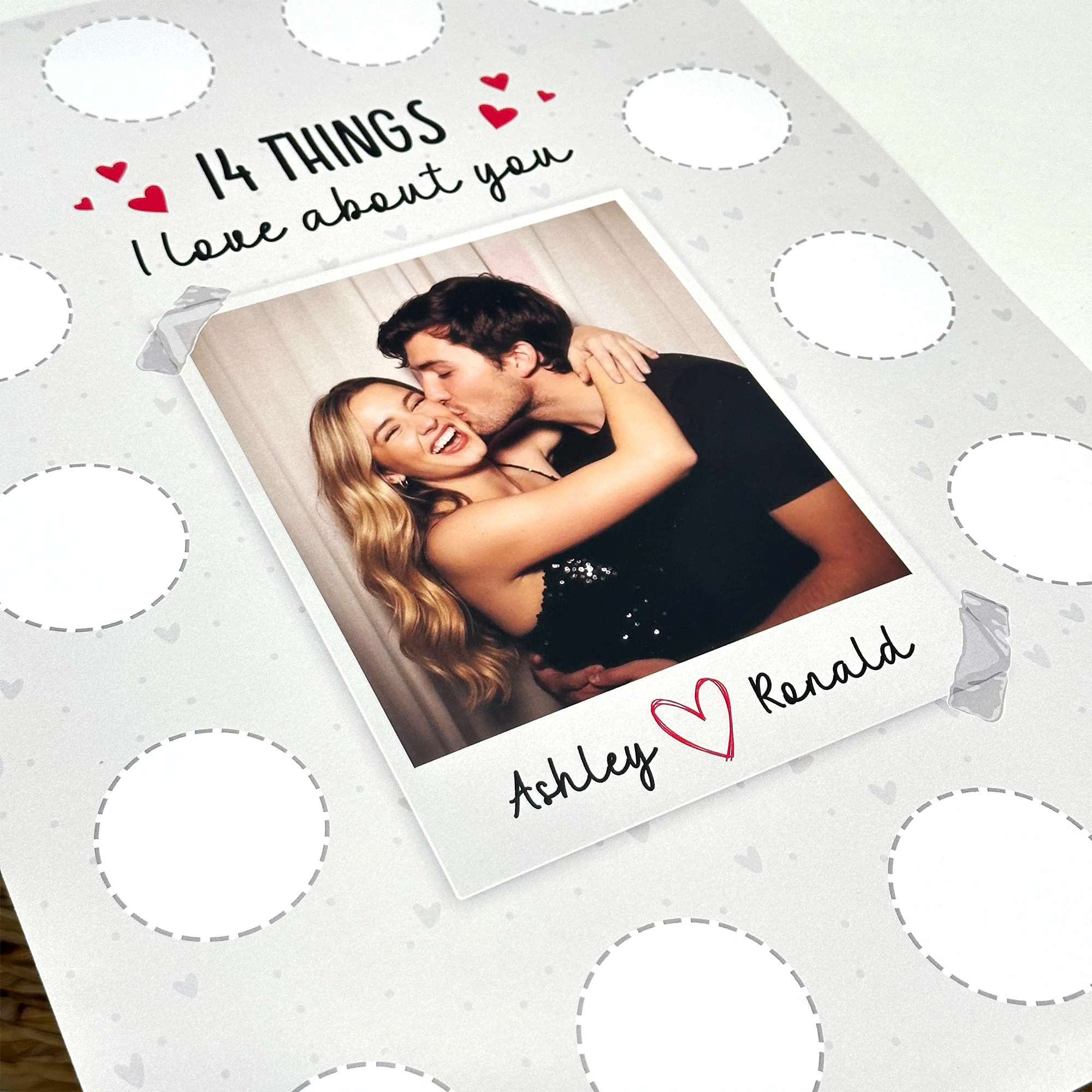 14 Things I Love About You - Personalized Photo Scratch-Off Poster - Image 6