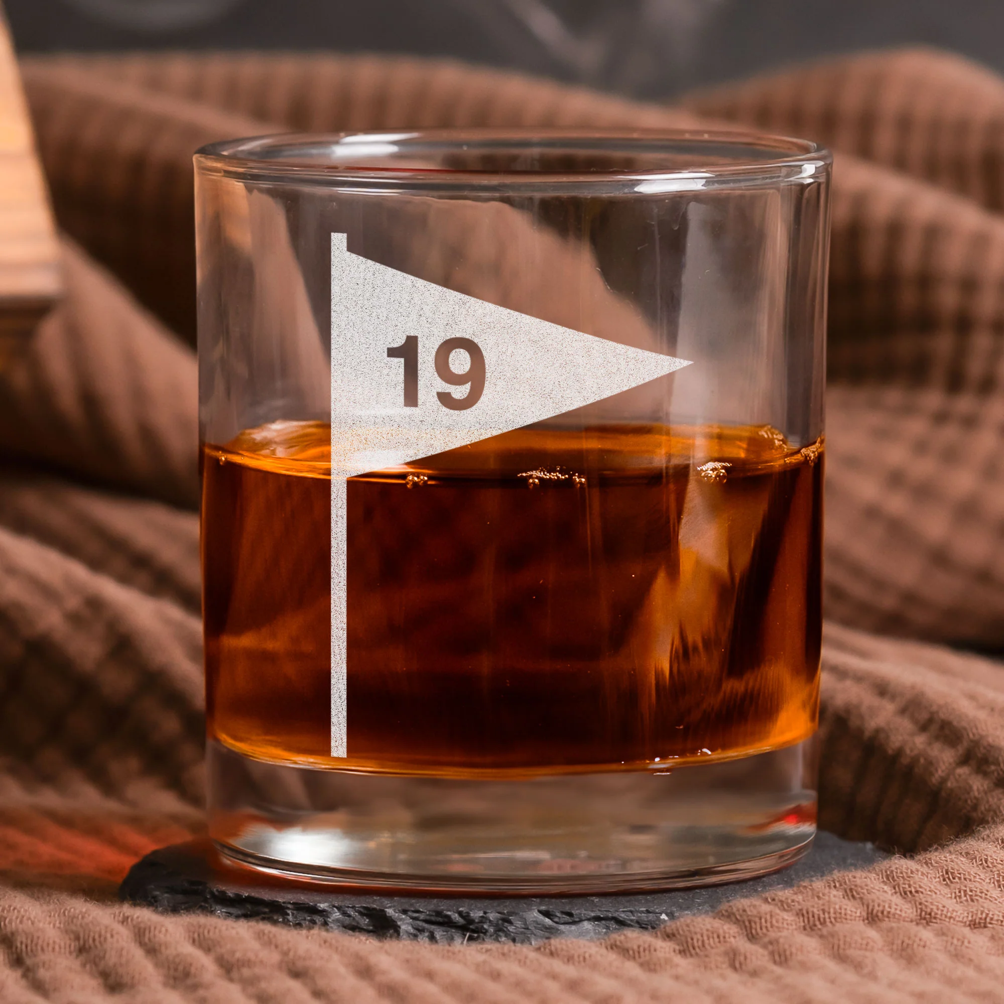19Th Hole - For Golfers, Golf Lovers, Husband, Dad, Grandpa - Personalized Whiskey Glass - Image 3