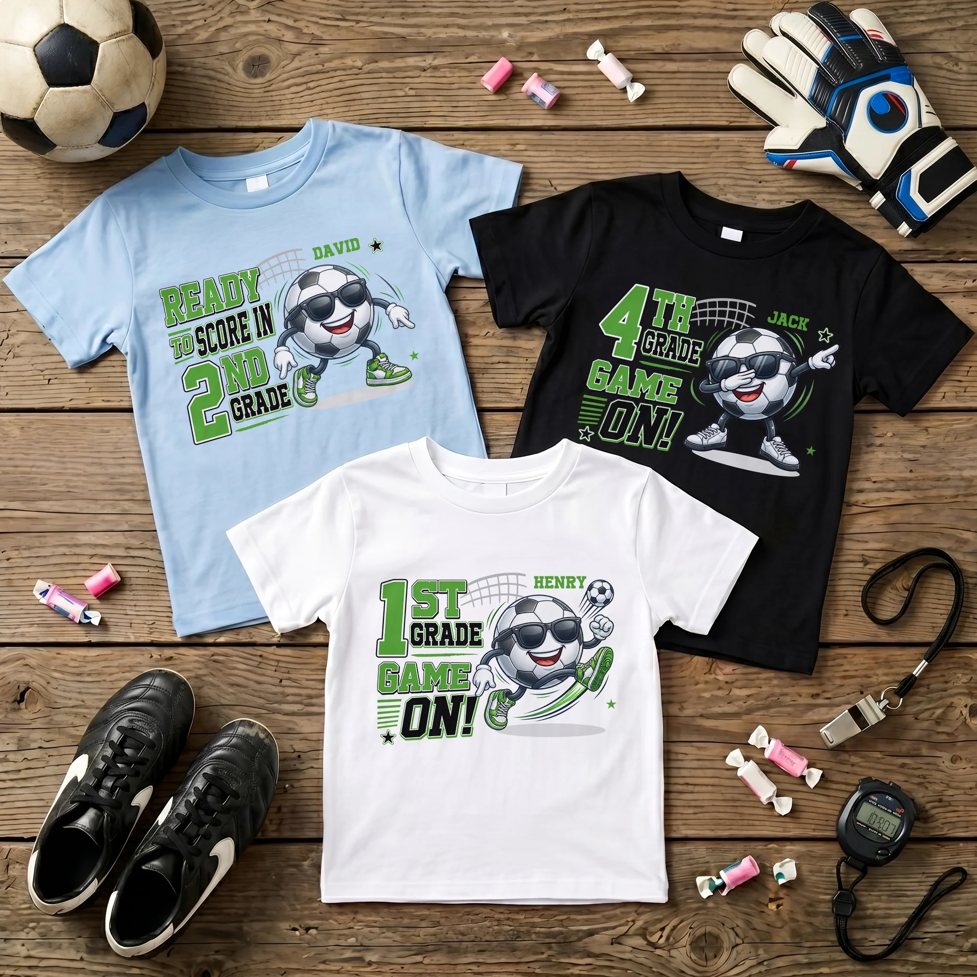 1st, 2nd Grade Game On Gift For Back To School, Soccer Kids - Personalized Shirt