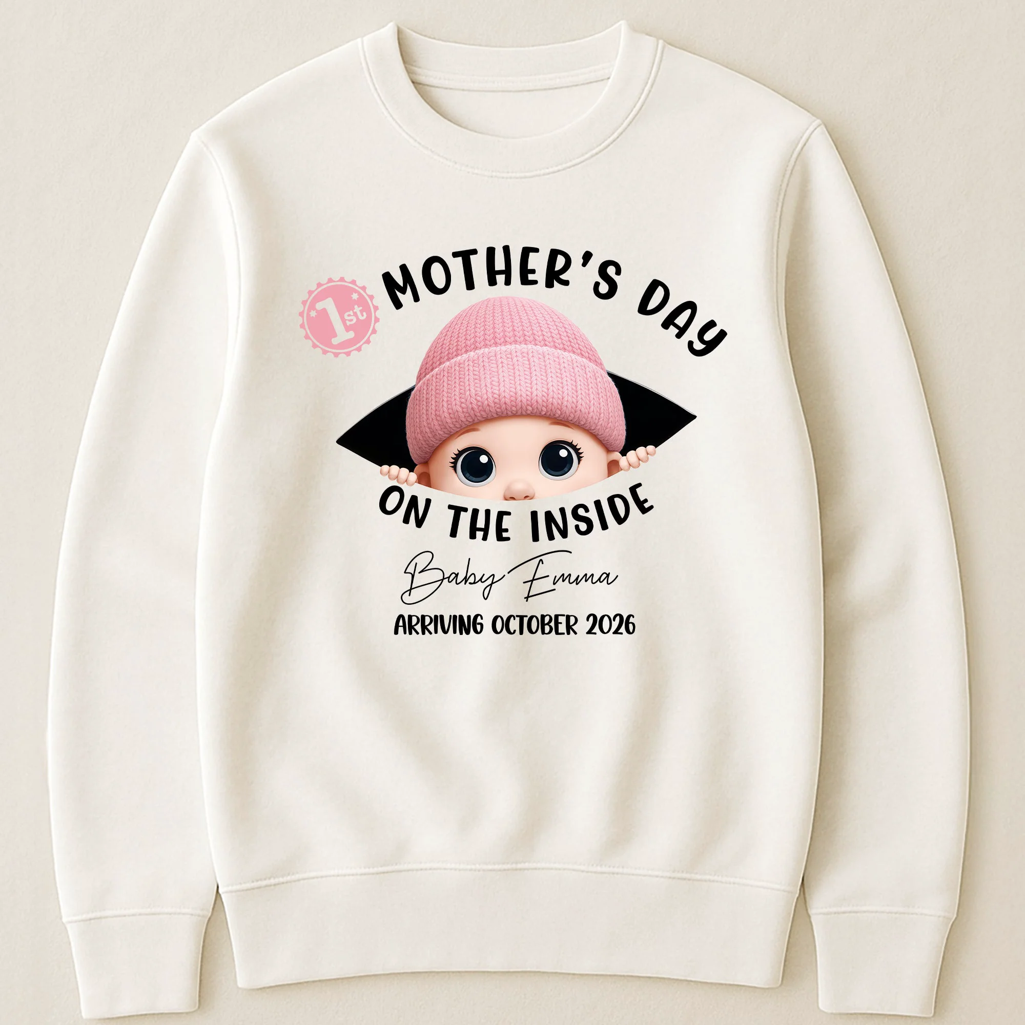 1St Mother's Day On The Inside. - Personalized Shirt - Image 3