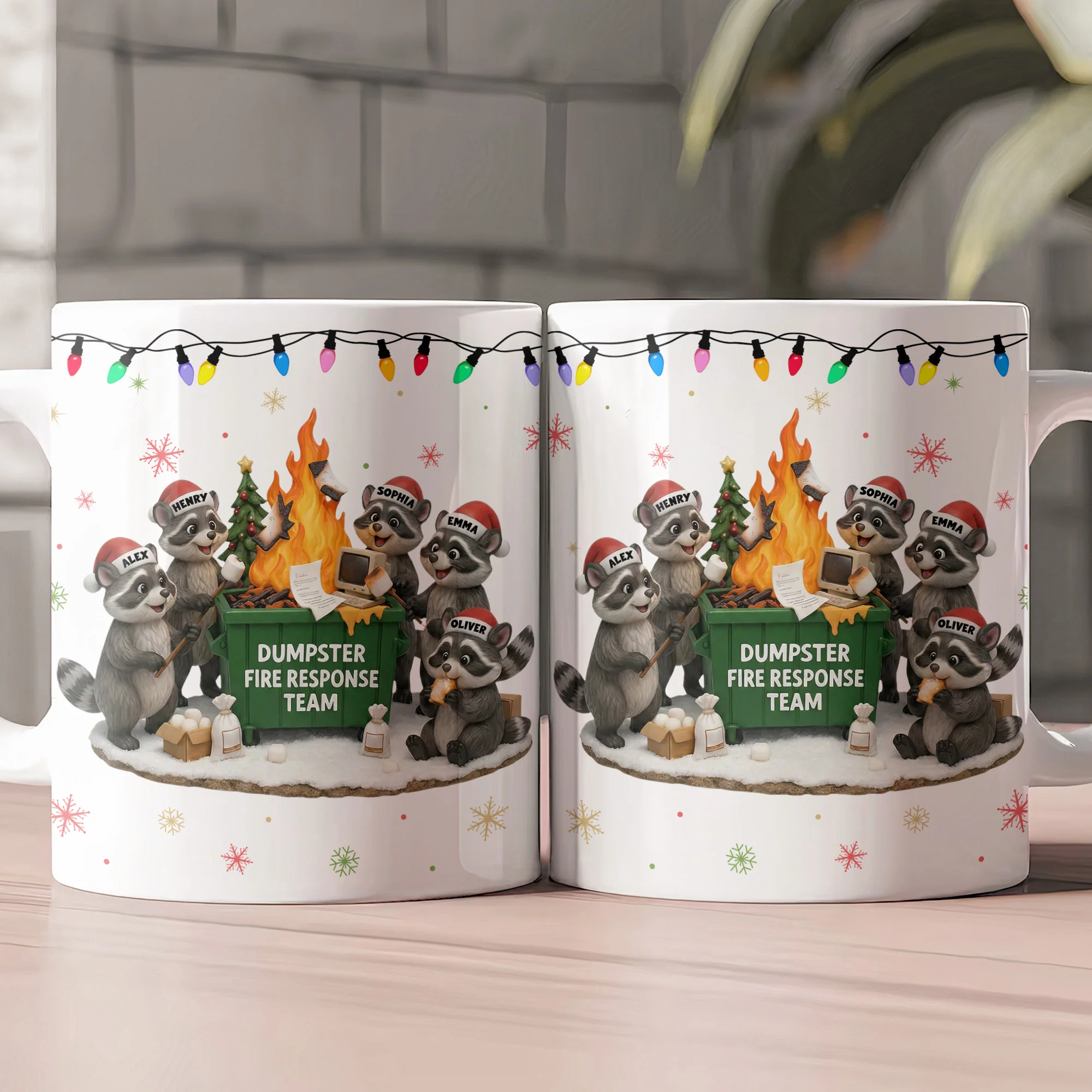 2025 Dumpster On Fire Response Team - Funny Exchange Gift For Coworker Team - Personalized Mug - Image 2