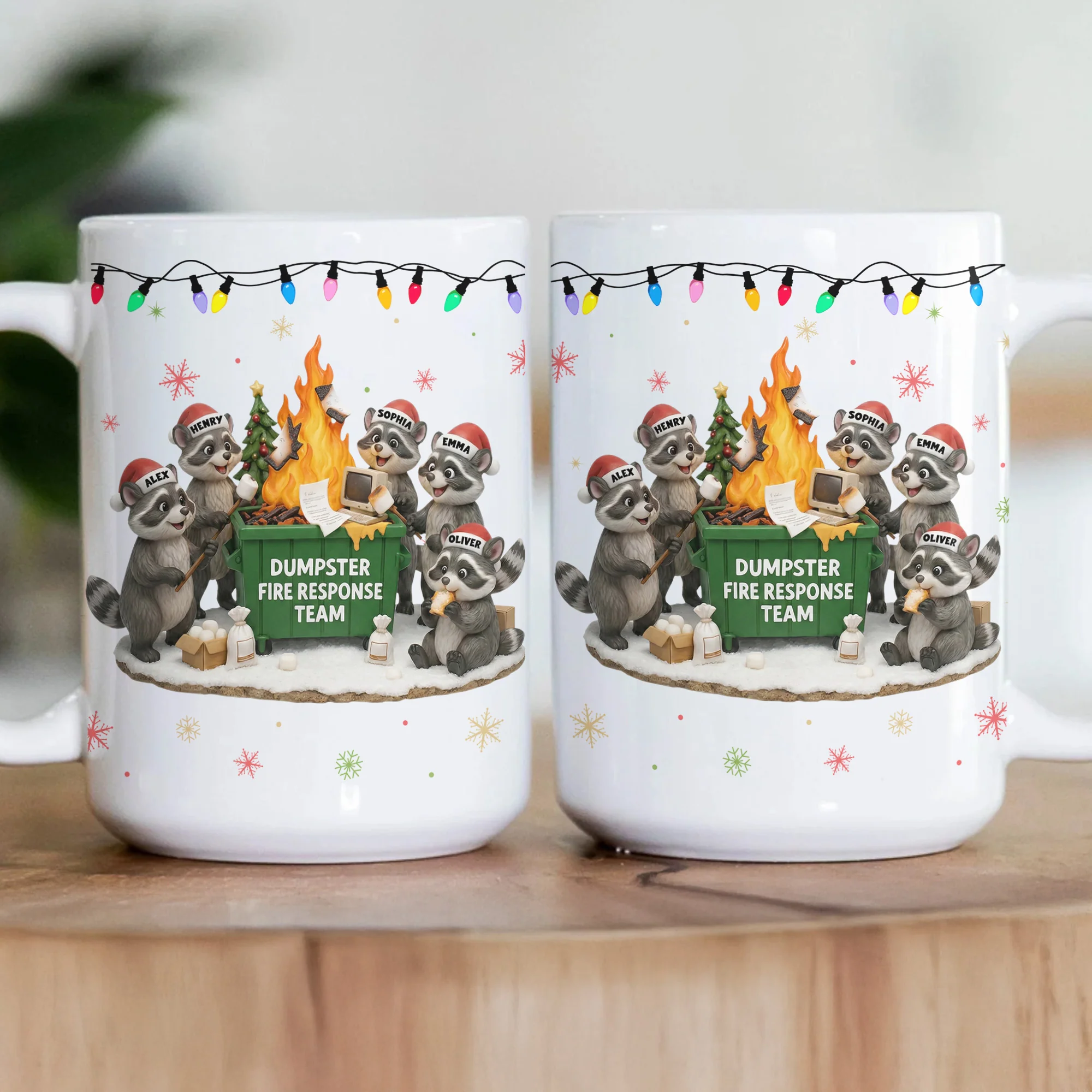 2025 Dumpster On Fire Response Team - Funny Exchange Gift For Coworker Team - Personalized Mug - Image 3