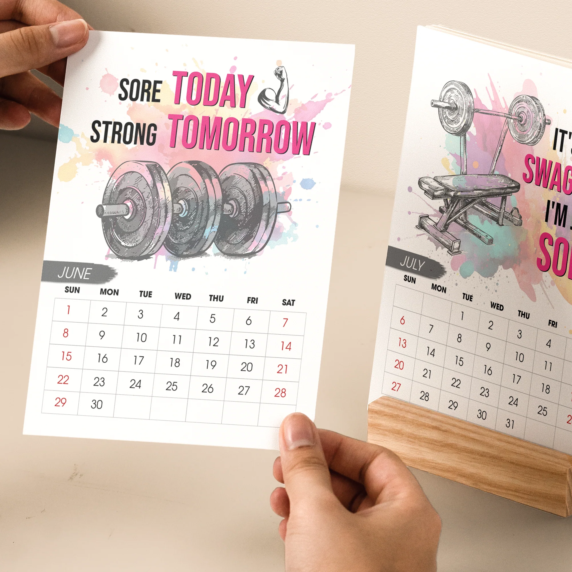2025 Gym Calendar - Personalized Easel Calendar - Image 4