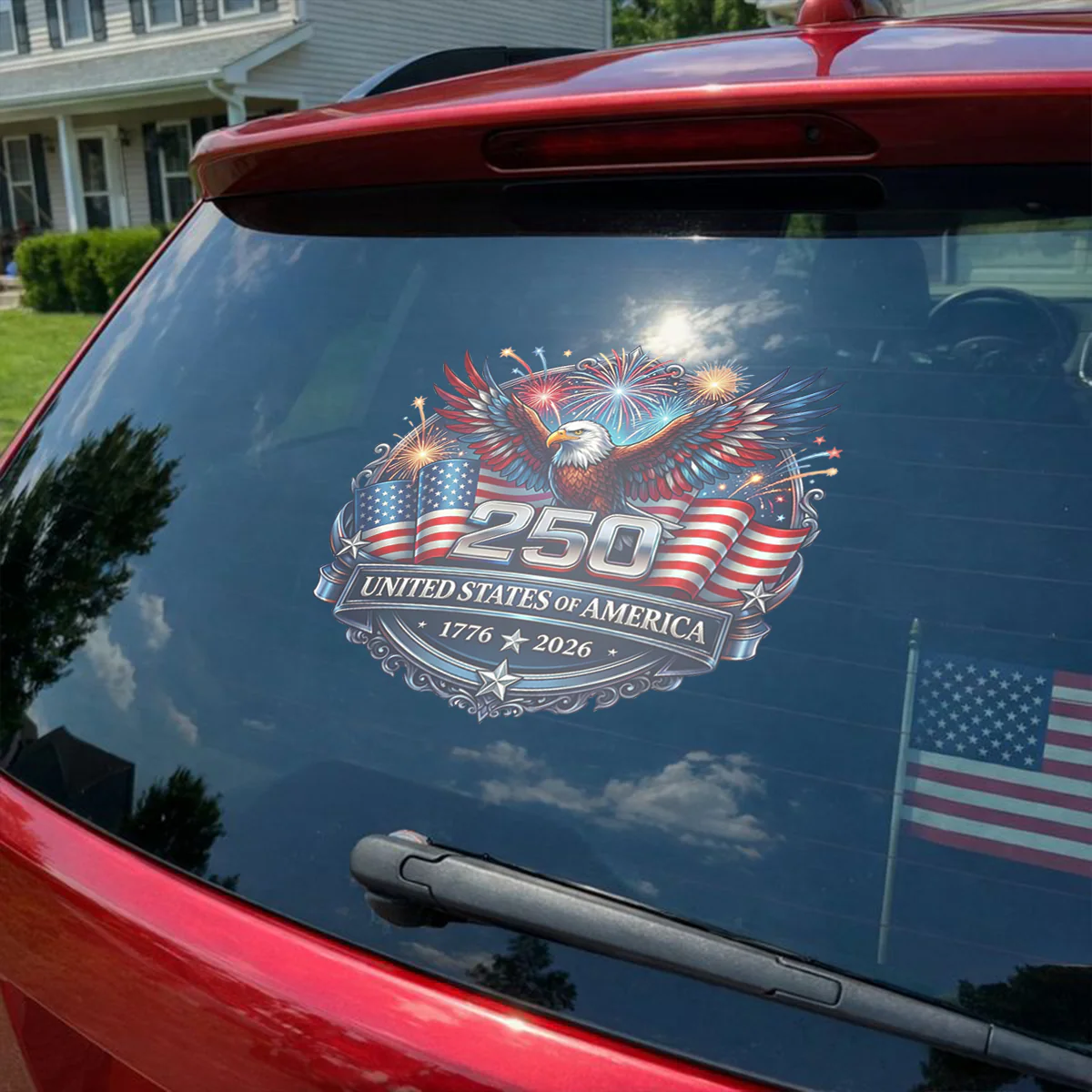 250 Years Anniversary Eagle & Fireworks - Decal - Image 4