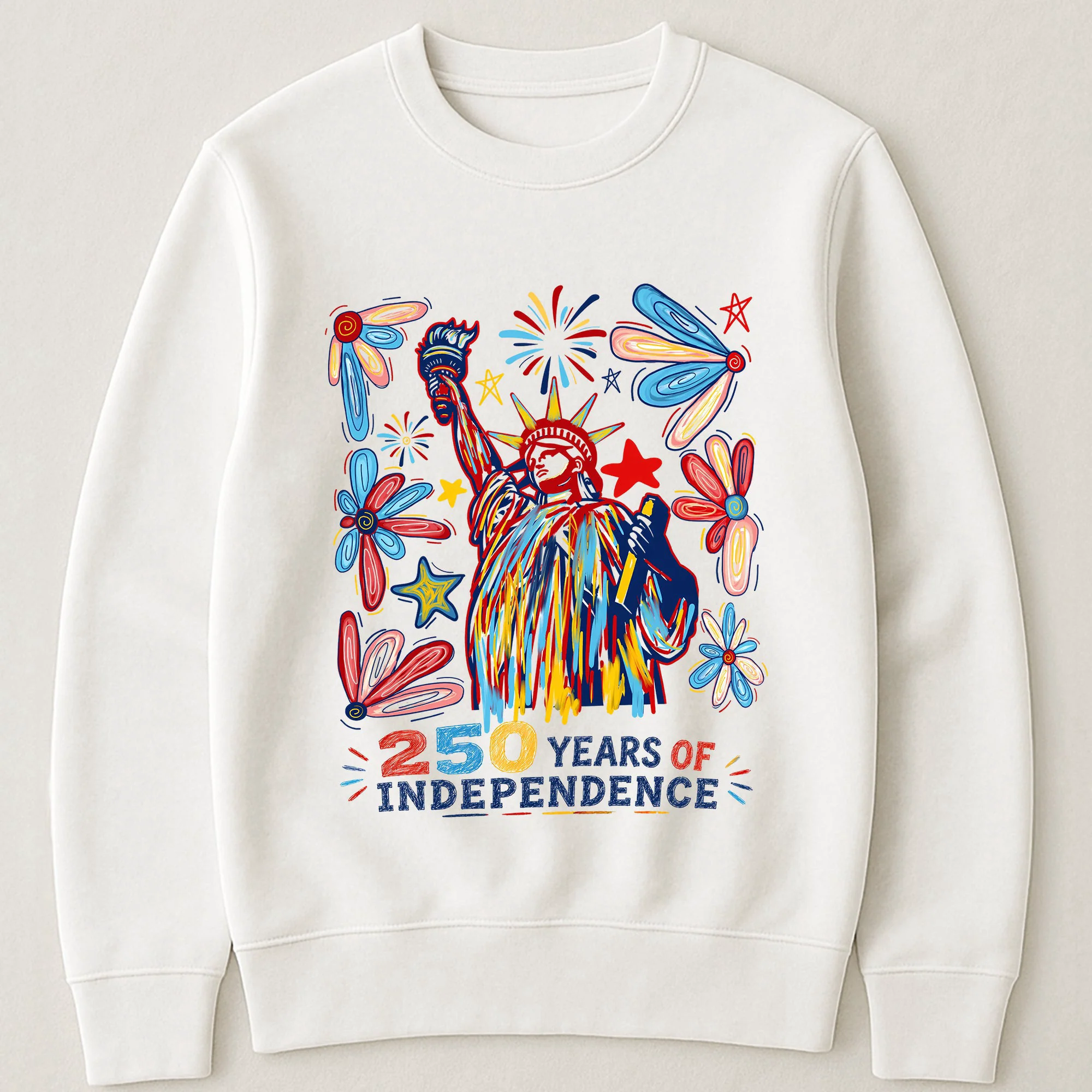 250 Years Independence Retro Style Colorful - Shirt - Image 20