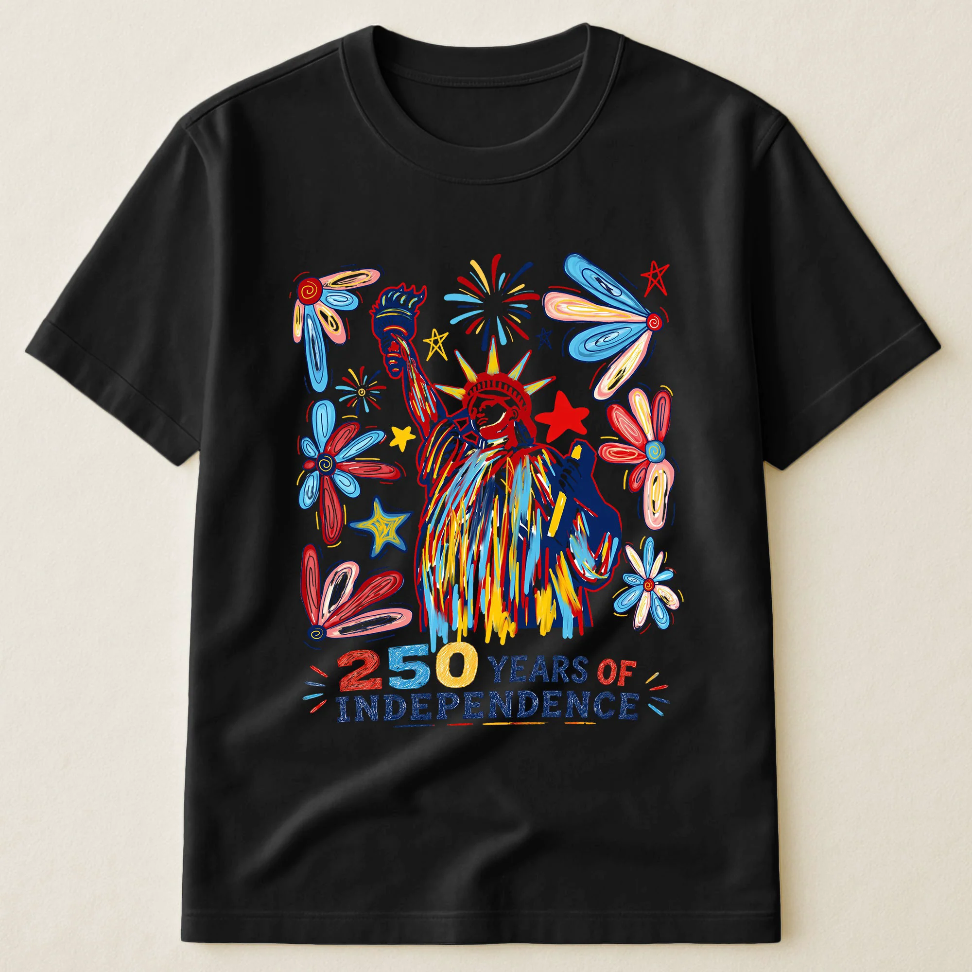 250 Years Independence Retro Style Colorful - Shirt - Image 21