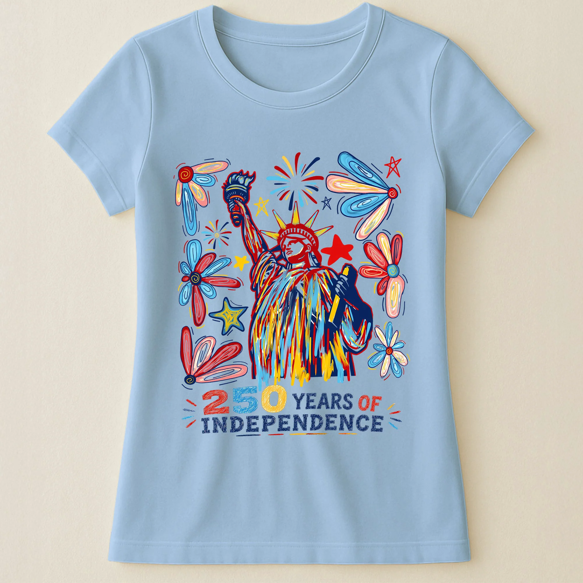 250 Years Independence Retro Style Colorful - Shirt - Image 30