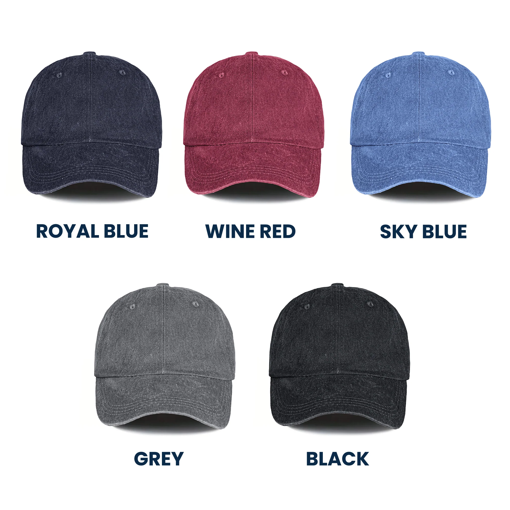 250 Years Of Freedom Faux Pattern - Personalized Distressed Denim Cap - Image 5