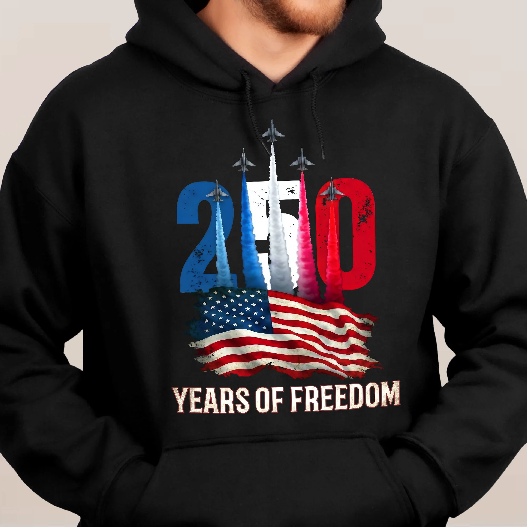 250 Years of Freedom Fighter Jet - Shirt - Image 6