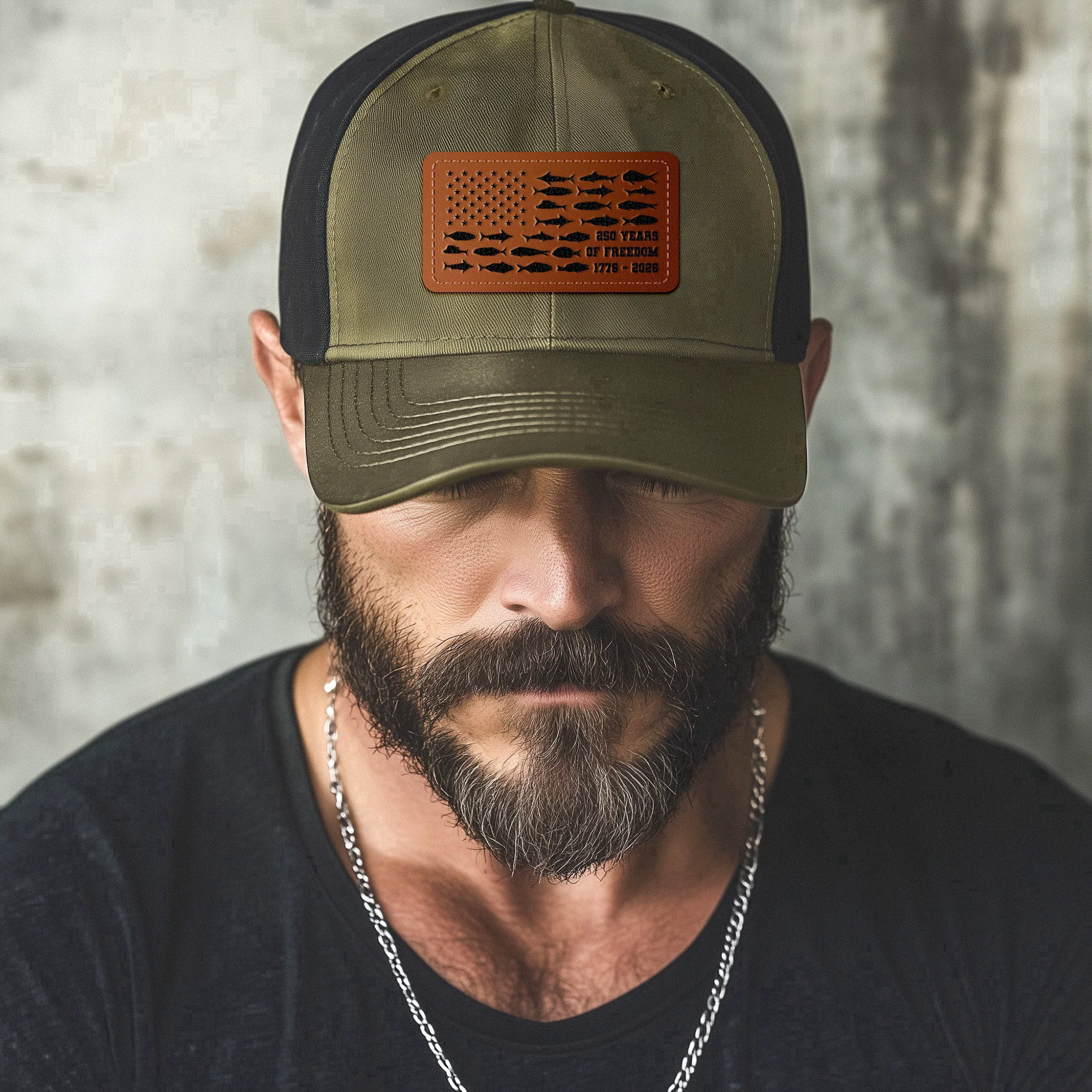 250 Years Of Freedom Fishing USA Flag - Cap - Image 4