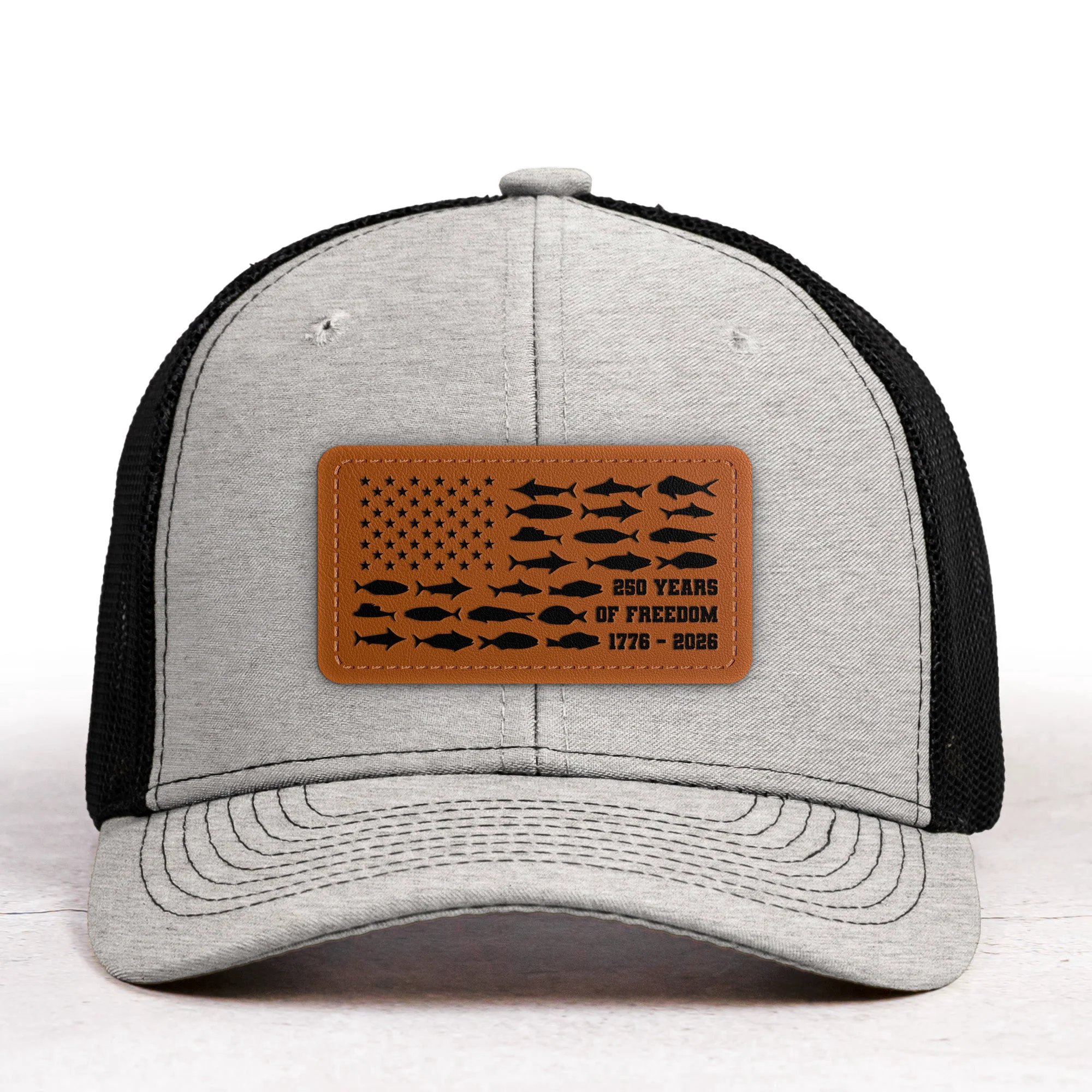 250 Years Of Freedom Fishing USA Flag - Cap - Image 7