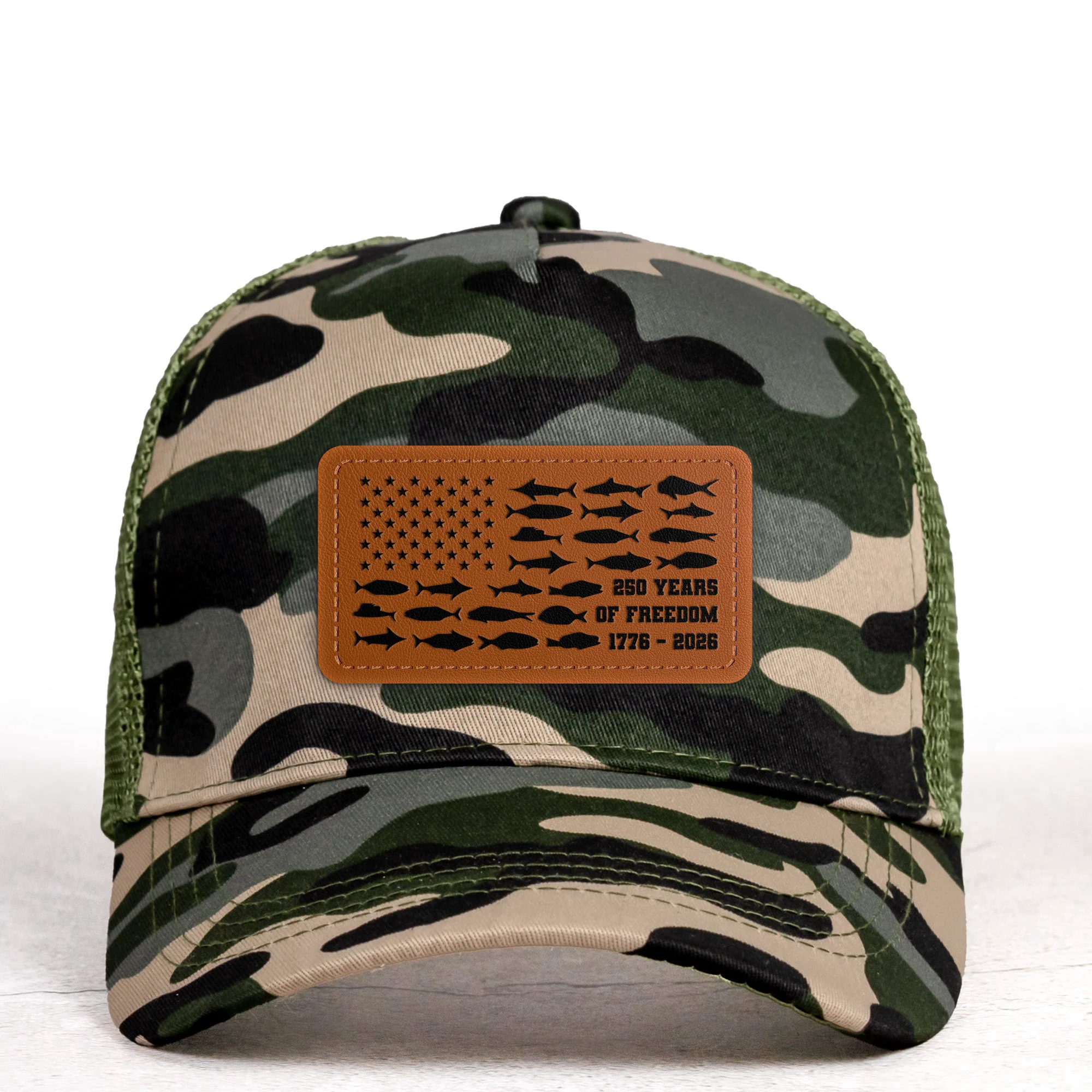 250 Years Of Freedom Fishing USA Flag - Cap - Image 9