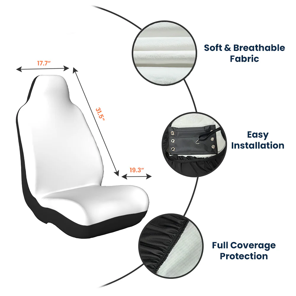 250 Years Of Freedom Sunflower - Personalized Car Seat Cover - Image 6