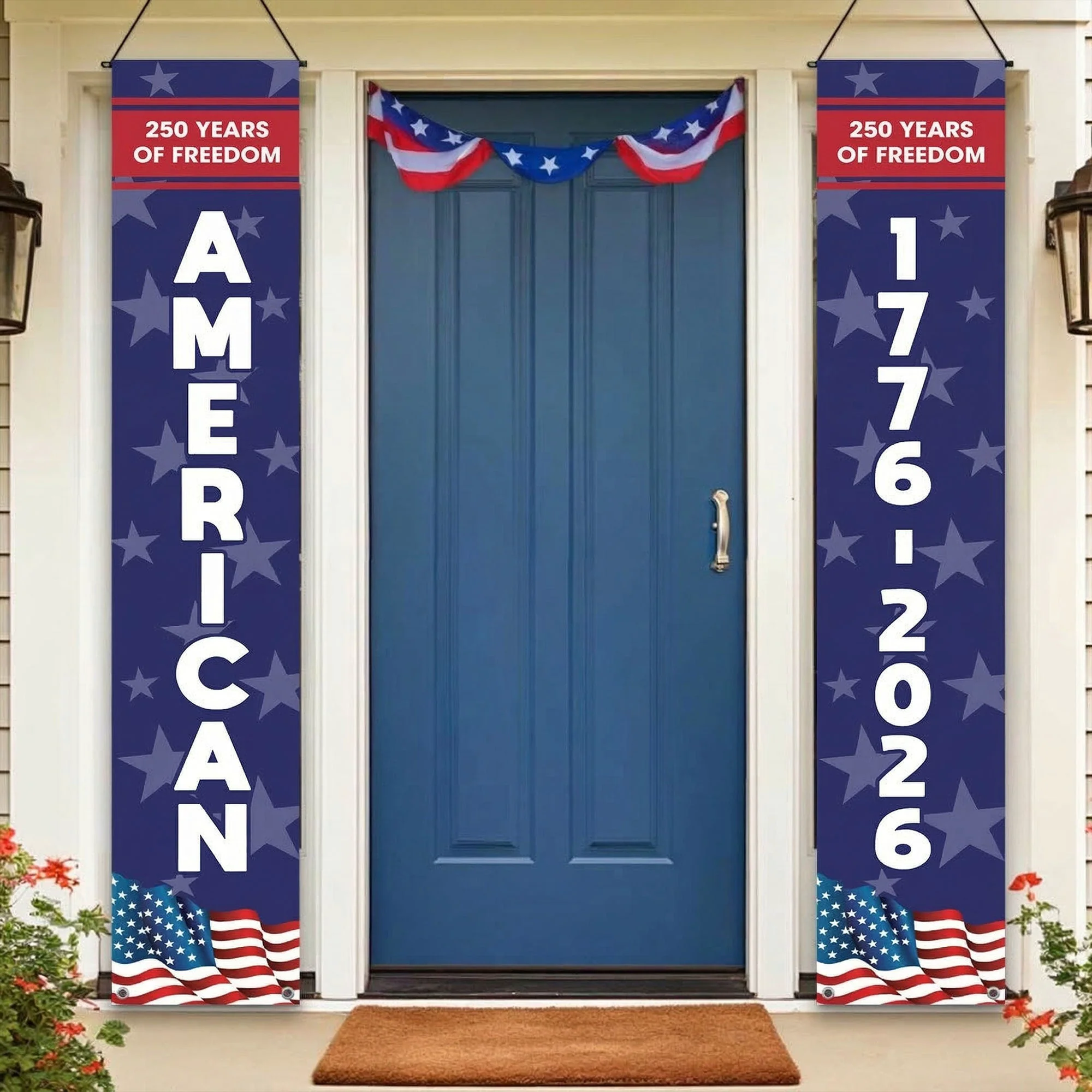 250 Years Of Freedom USA 250Th Birthday - Personalized Porch Banners