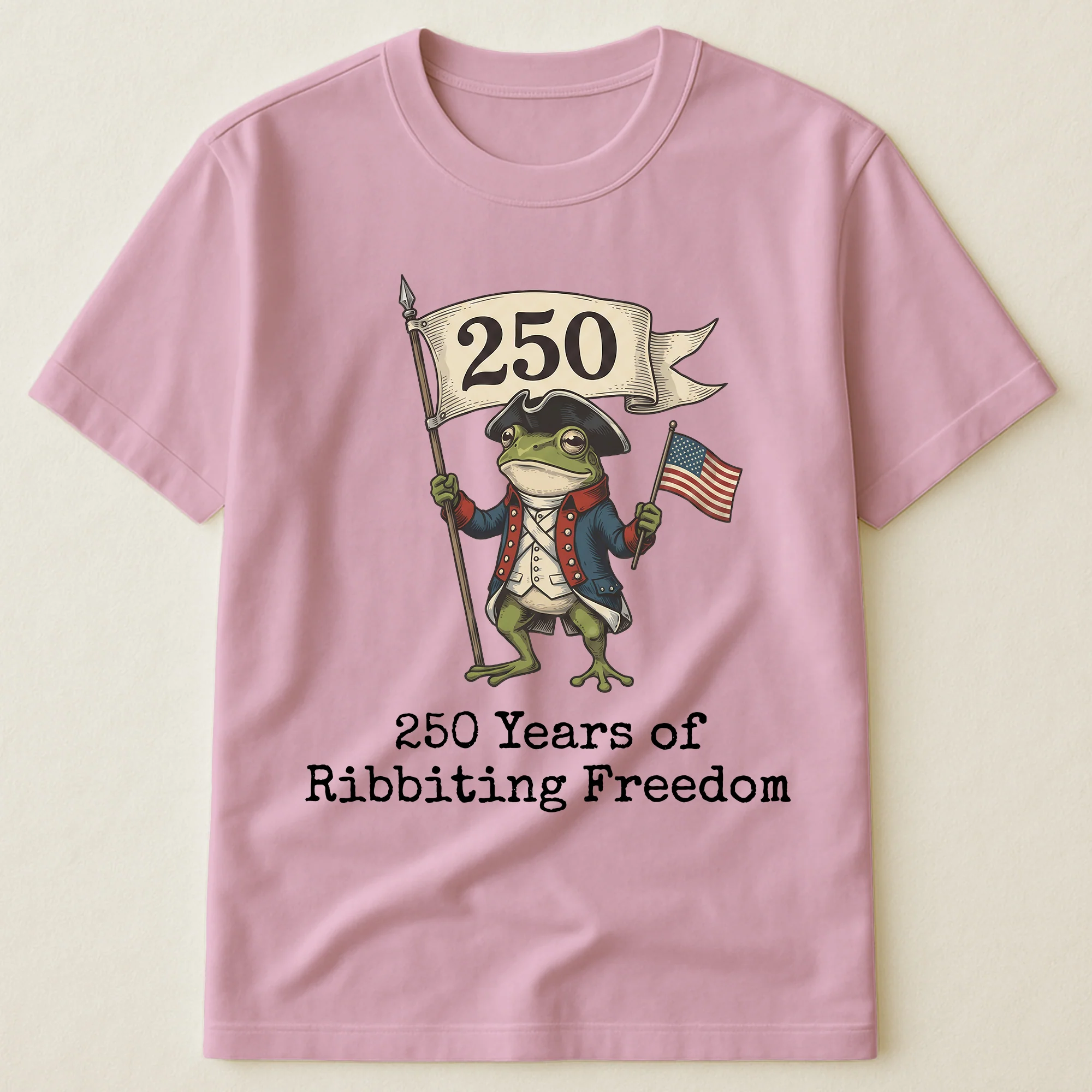 250 Years Of Ribbiting Freedom Patriot Frog - Shirt - Image 15