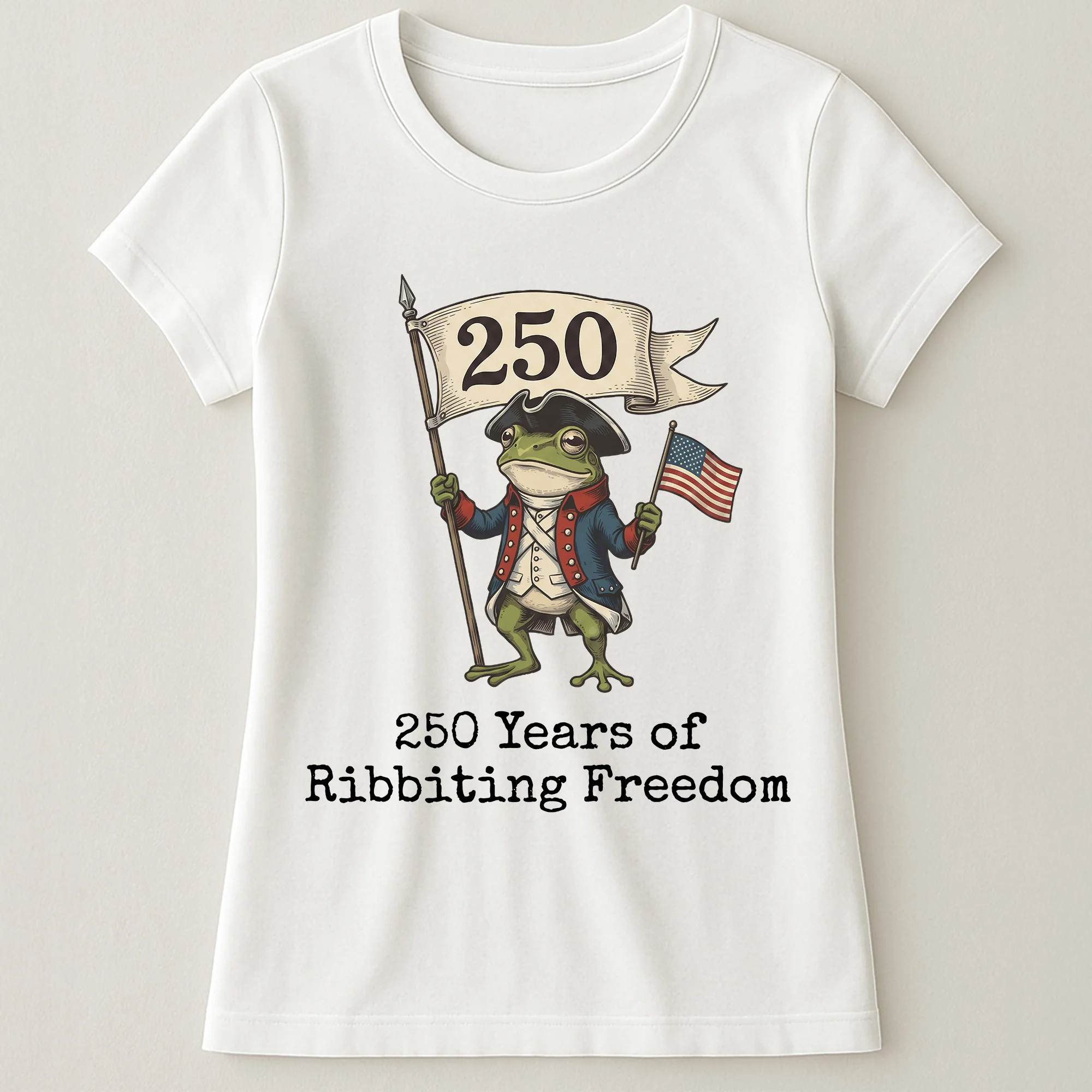 250 Years Of Ribbiting Freedom Patriot Frog - Shirt - Image 9