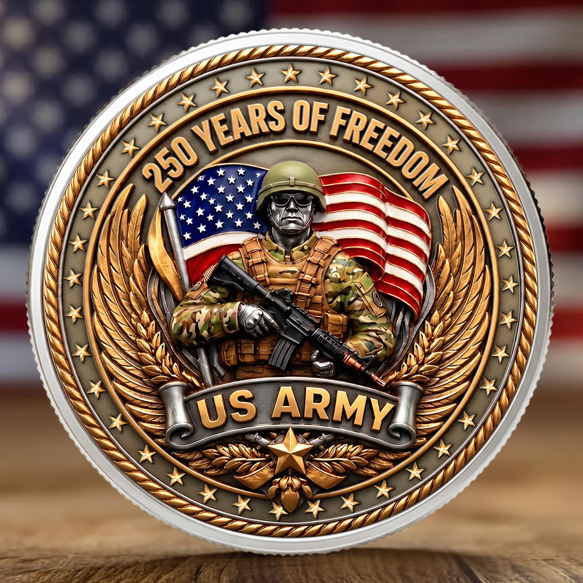 250 Years US Army - Coin - Image 8