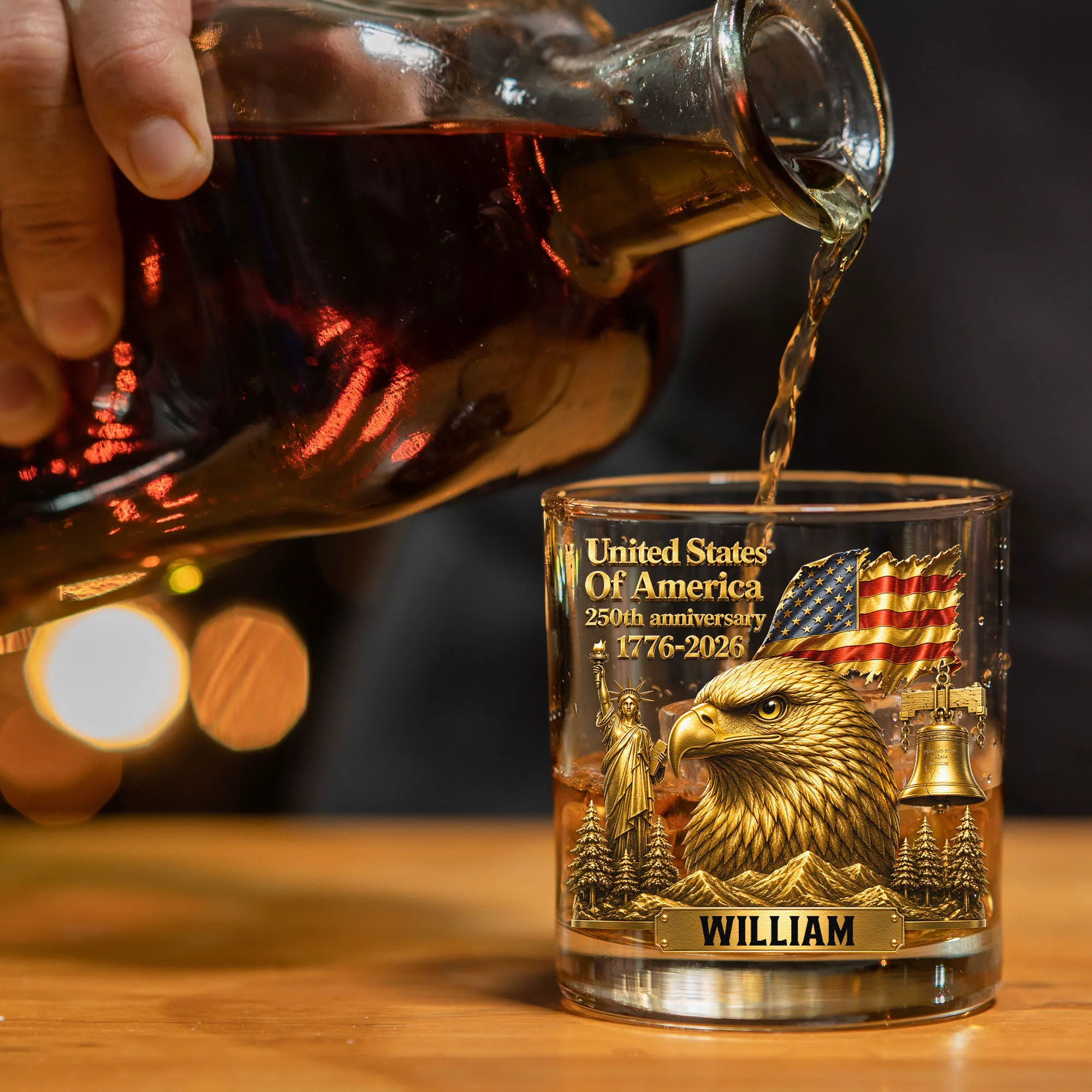 250Th Anniversary - Personalized Whiskey Glass - Image 4