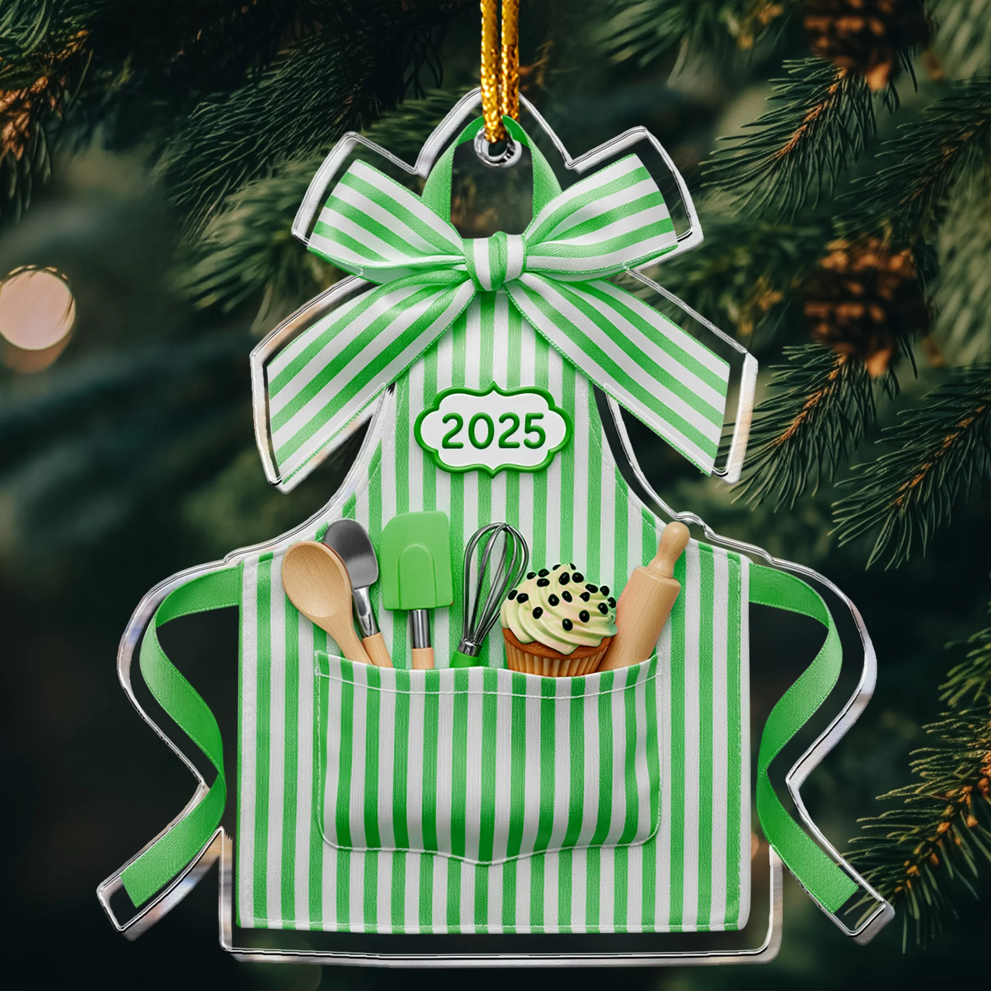 2D Flated Baker Christmas Gifts - Acrylic Ornament - Image 11