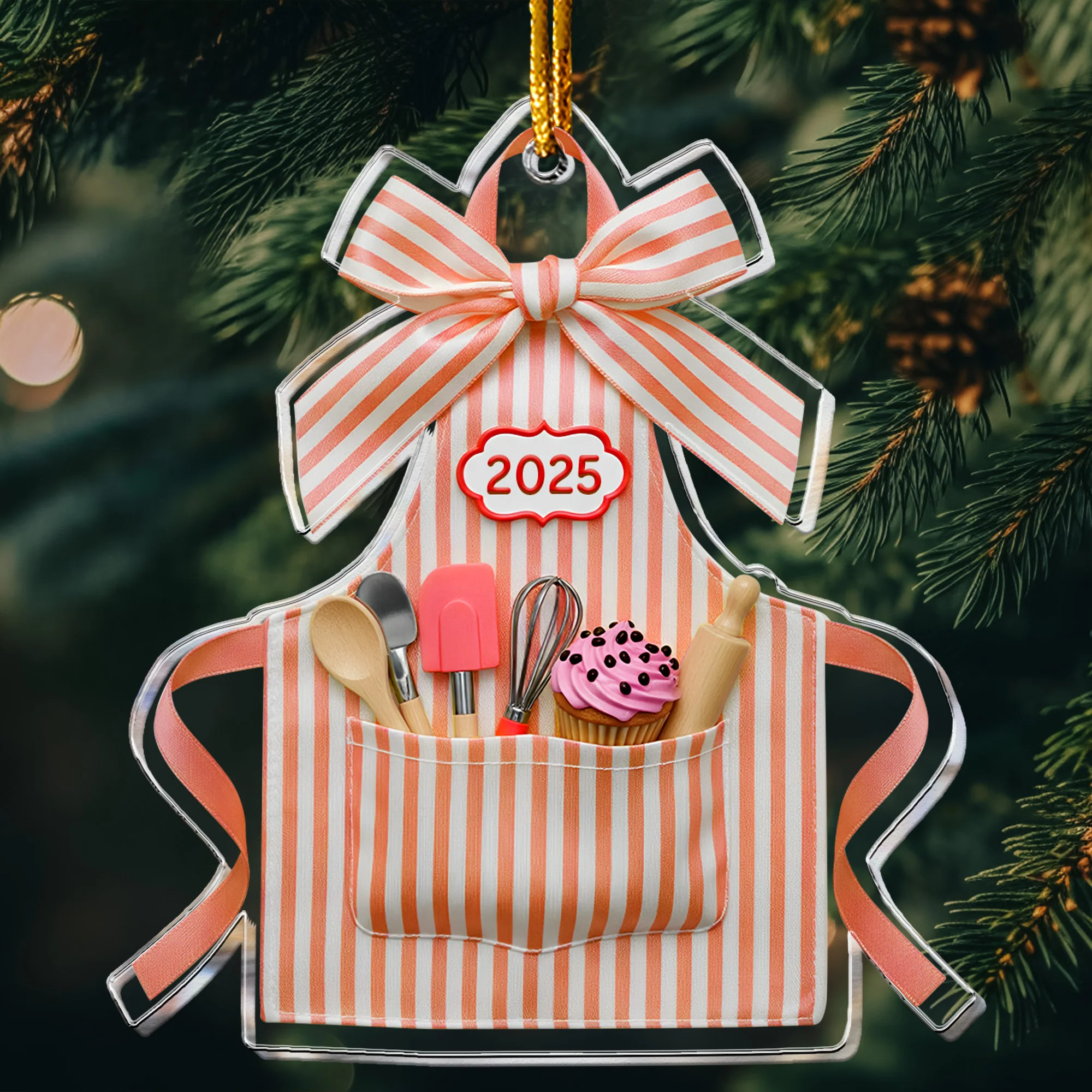 2D Flated Baker Christmas Gifts - Acrylic Ornament - Image 9