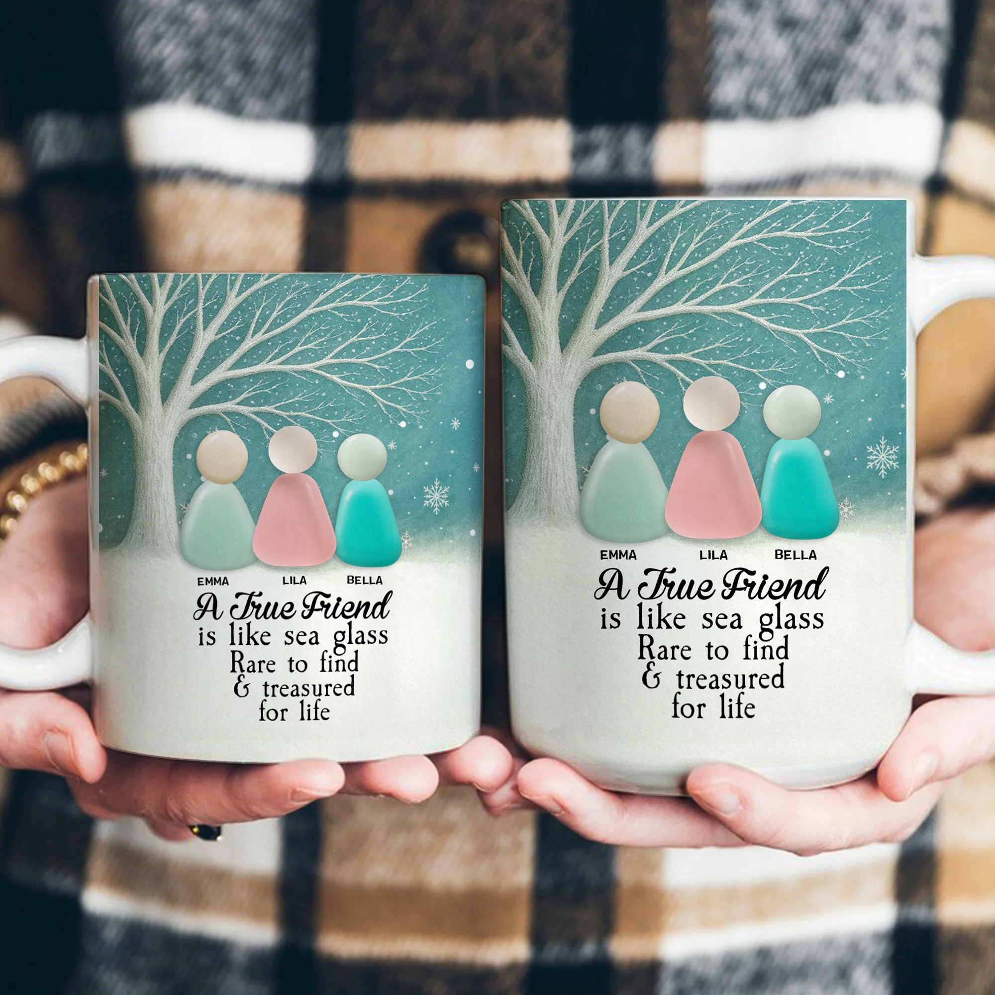 2D Printed Sea Glass - A True Friend Is Like Sea Glass Rare To Find And Treasured For Life - Personalized Mug - Image 4