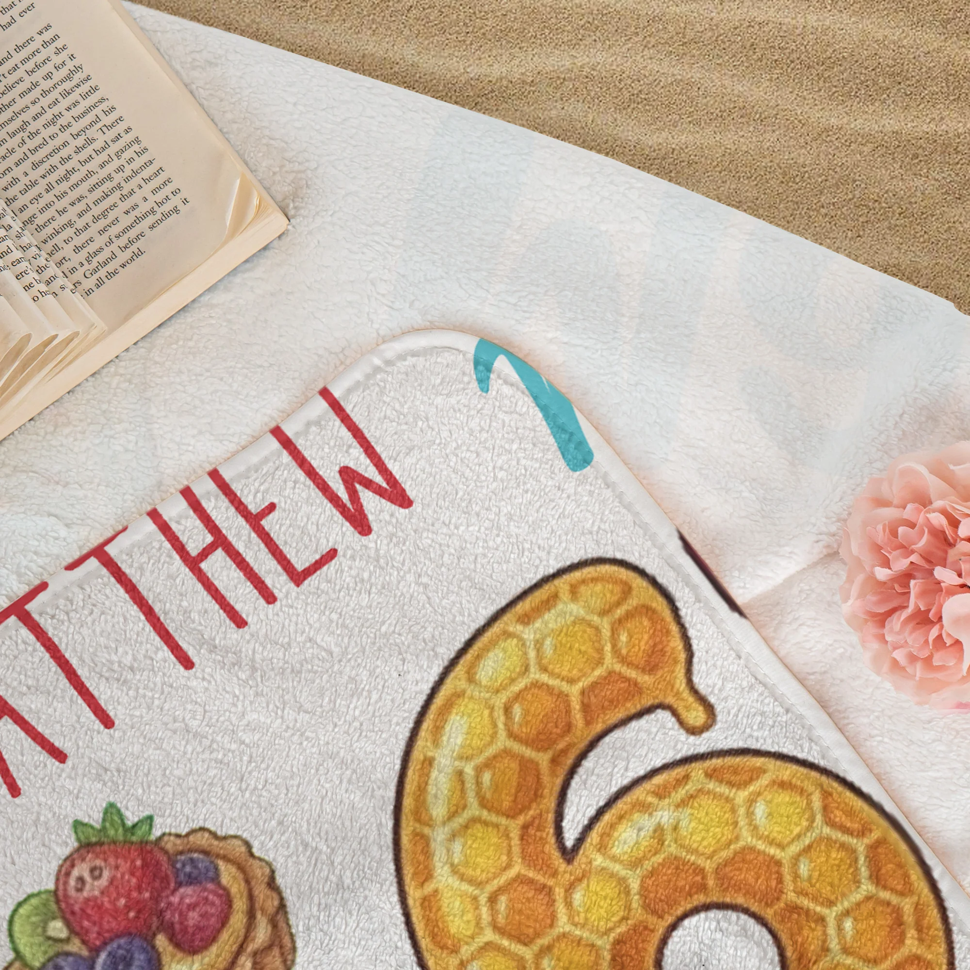 67 Ice Cream With Name Pattern - Personalized Quick-Dry Beach Towel - Image 7