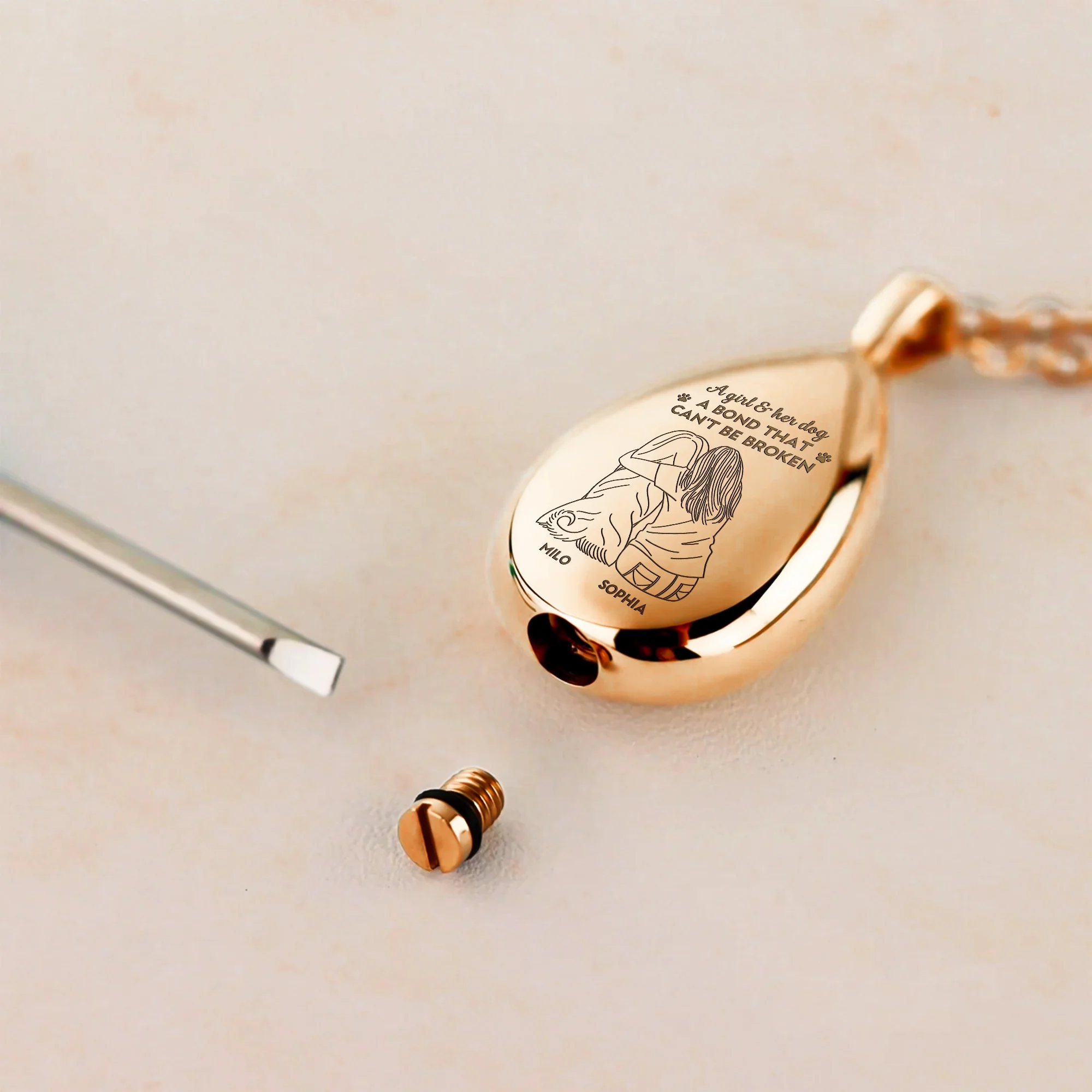 A Bond That Can't Be Broken - Personalized Urn Necklace - Image 4