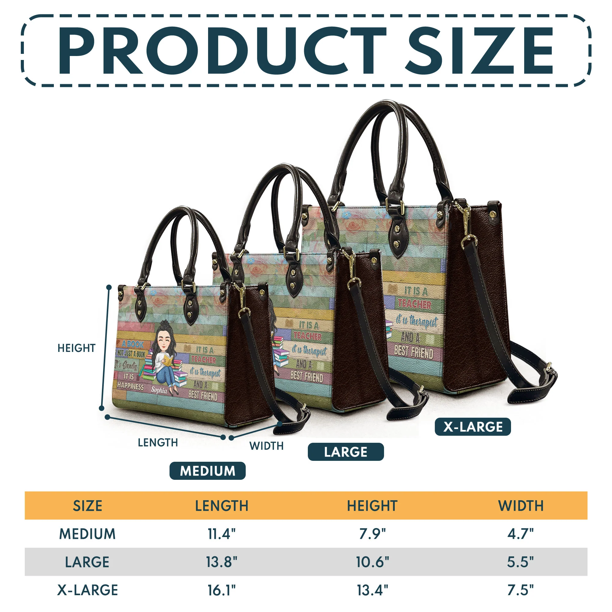 A Book Is Not Just A Book - Personalized Leather Bag - Image 5