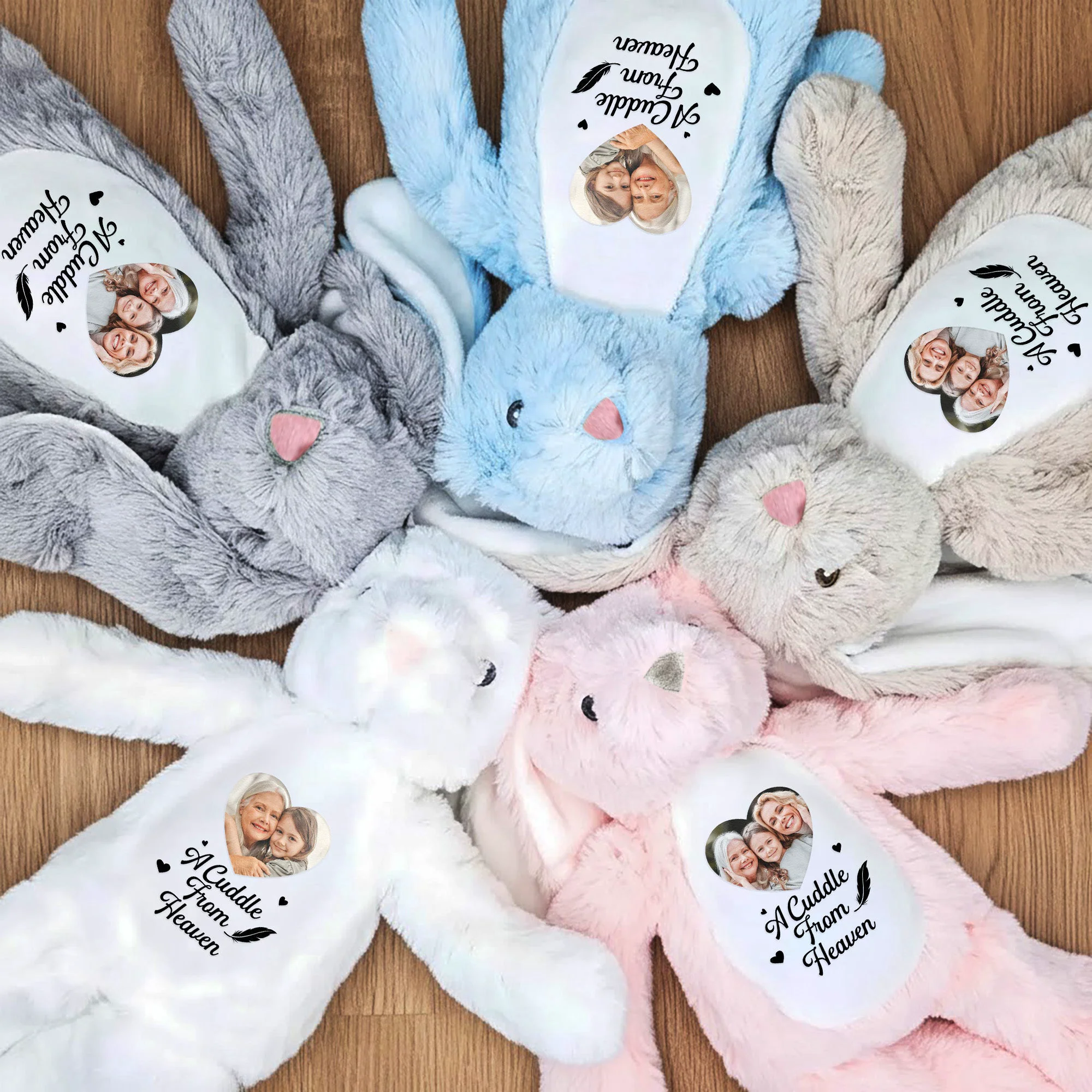 A Cuddle From Heaven - Personalized Bunny Plush - Image 3