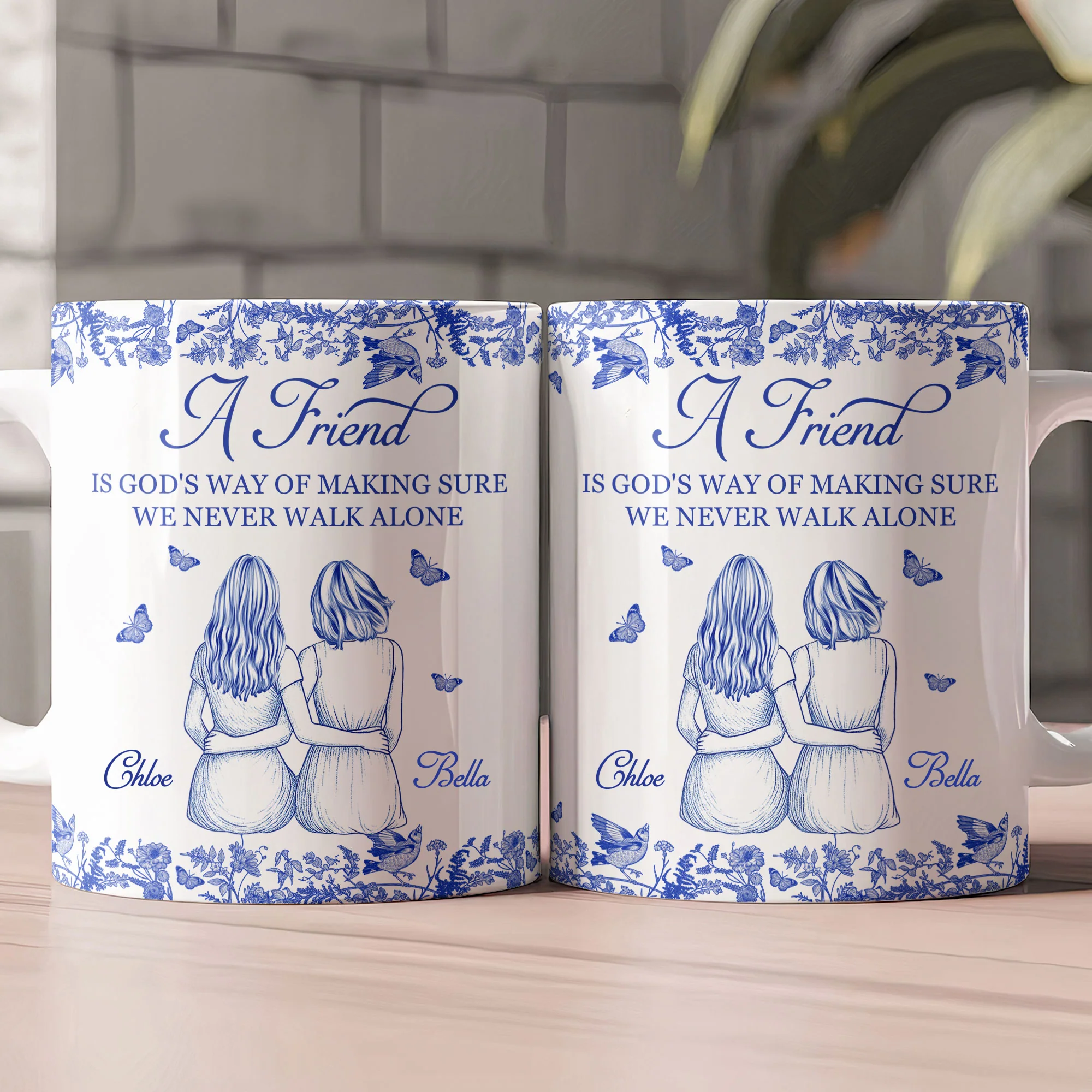 A Friend Is God's Way - Personalized Mug - Gift For Friend - Image 2