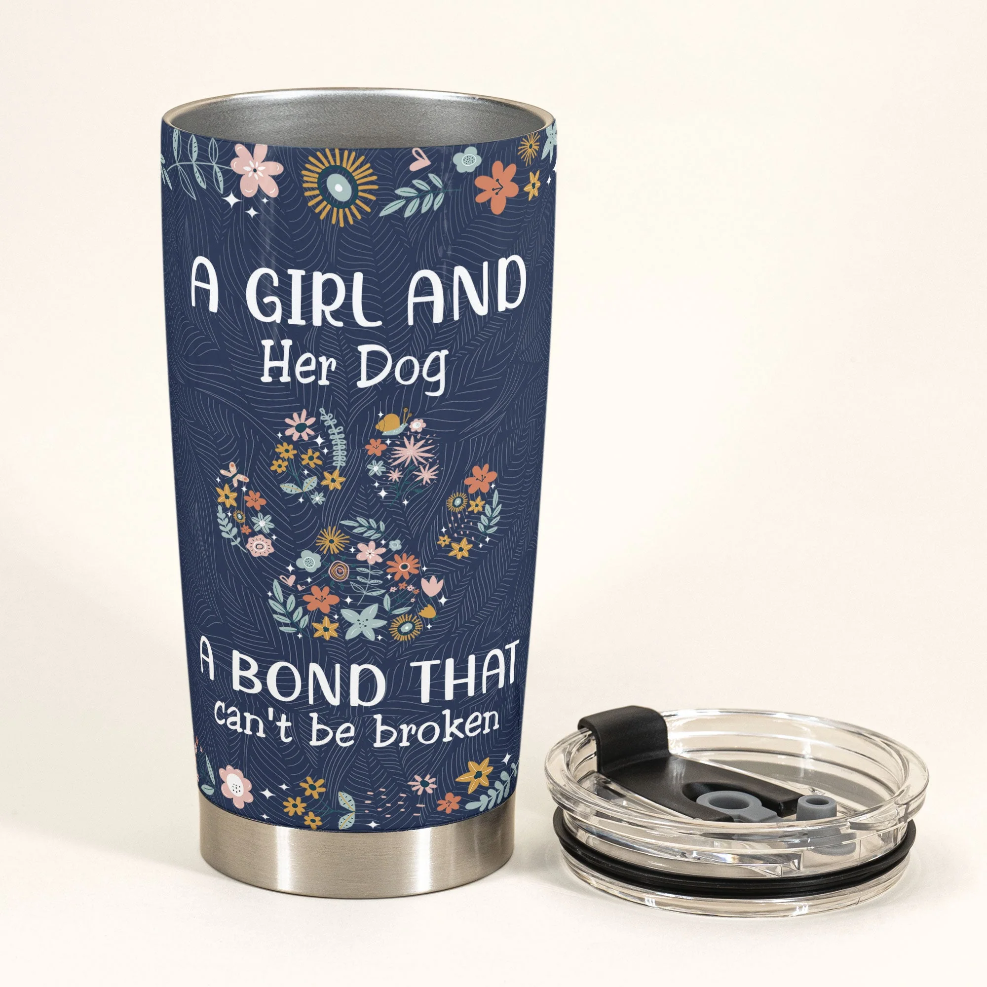 A Girl And Her Dog Unbreakable Bond New - Personalized Tumbler Cup - Image 7
