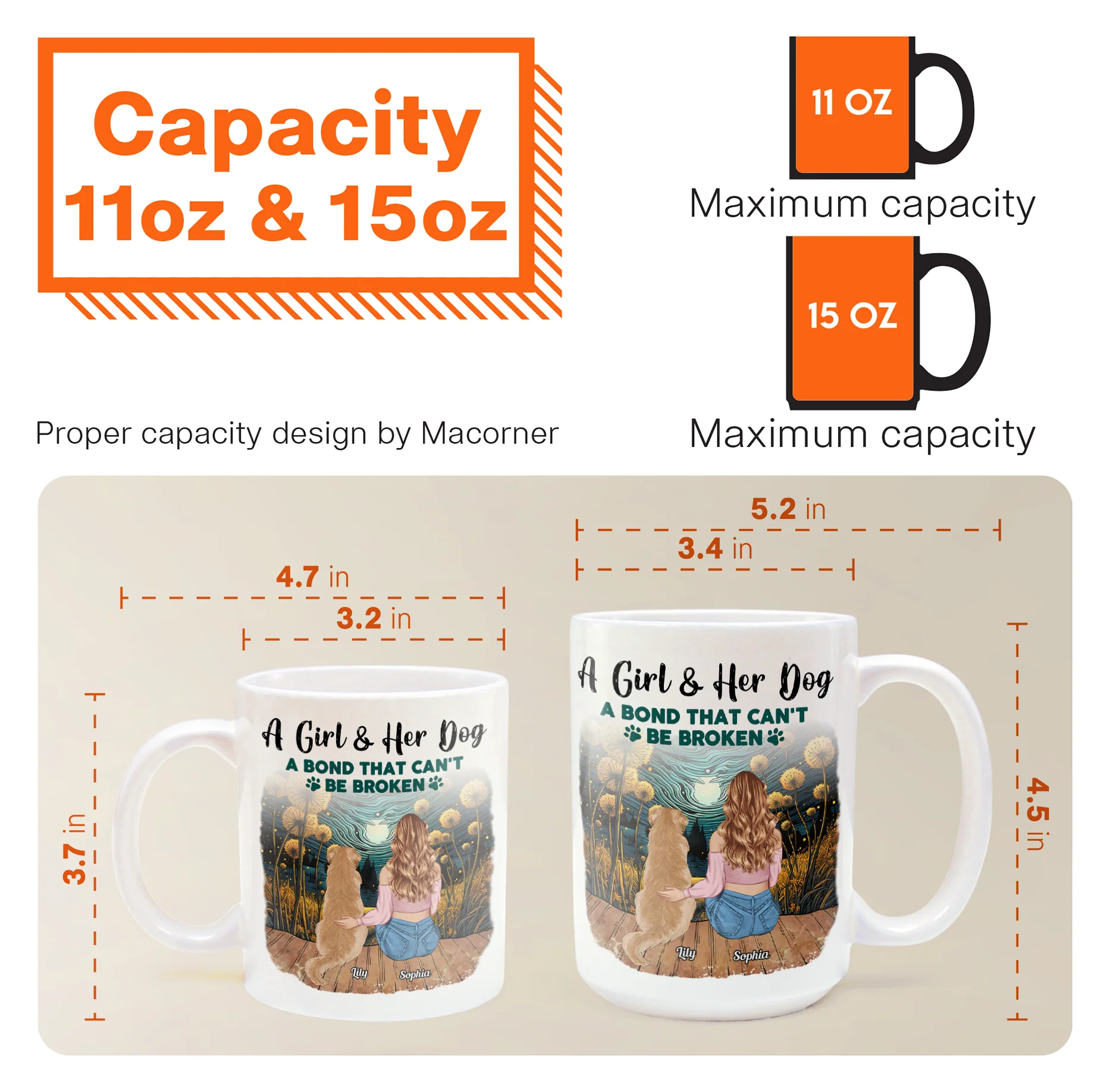 A Girl And Her Dog Unbreakable Bond - Personalized Mug - Image 4