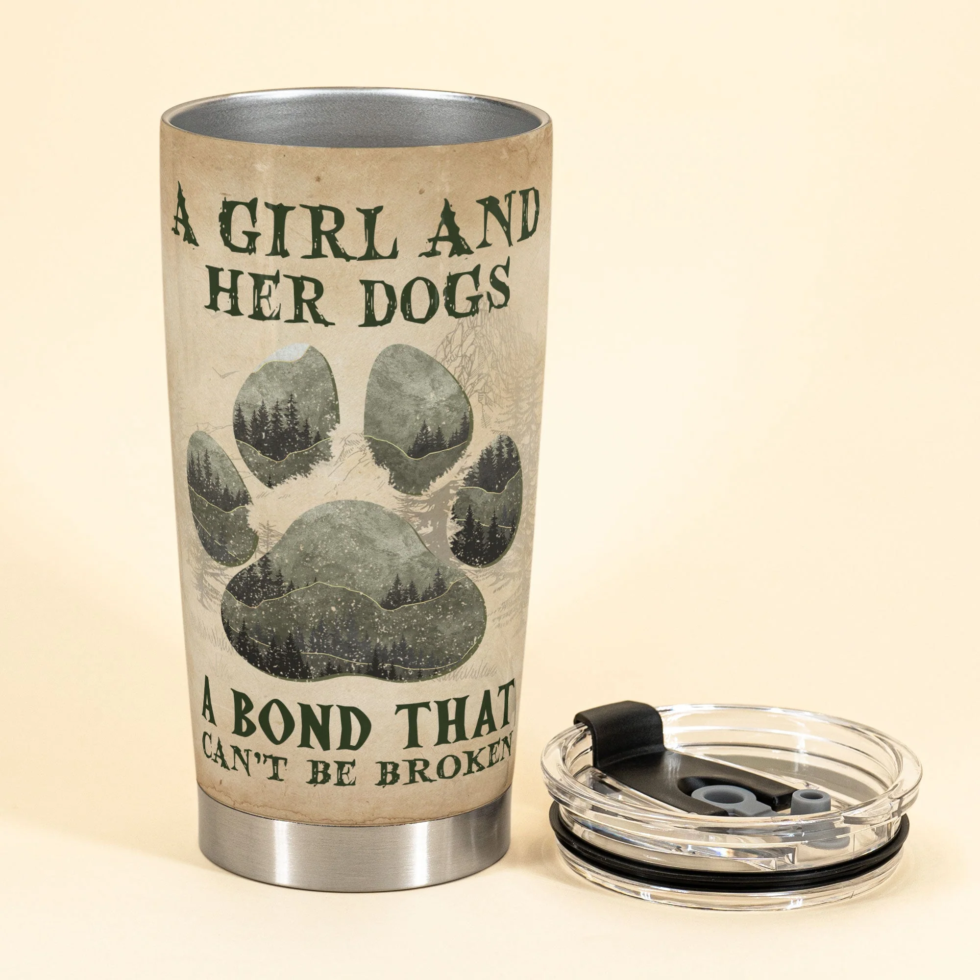 A Girl And Her Dogs Unbreakable Bond - Personalized Tumbler Cup - Image 4