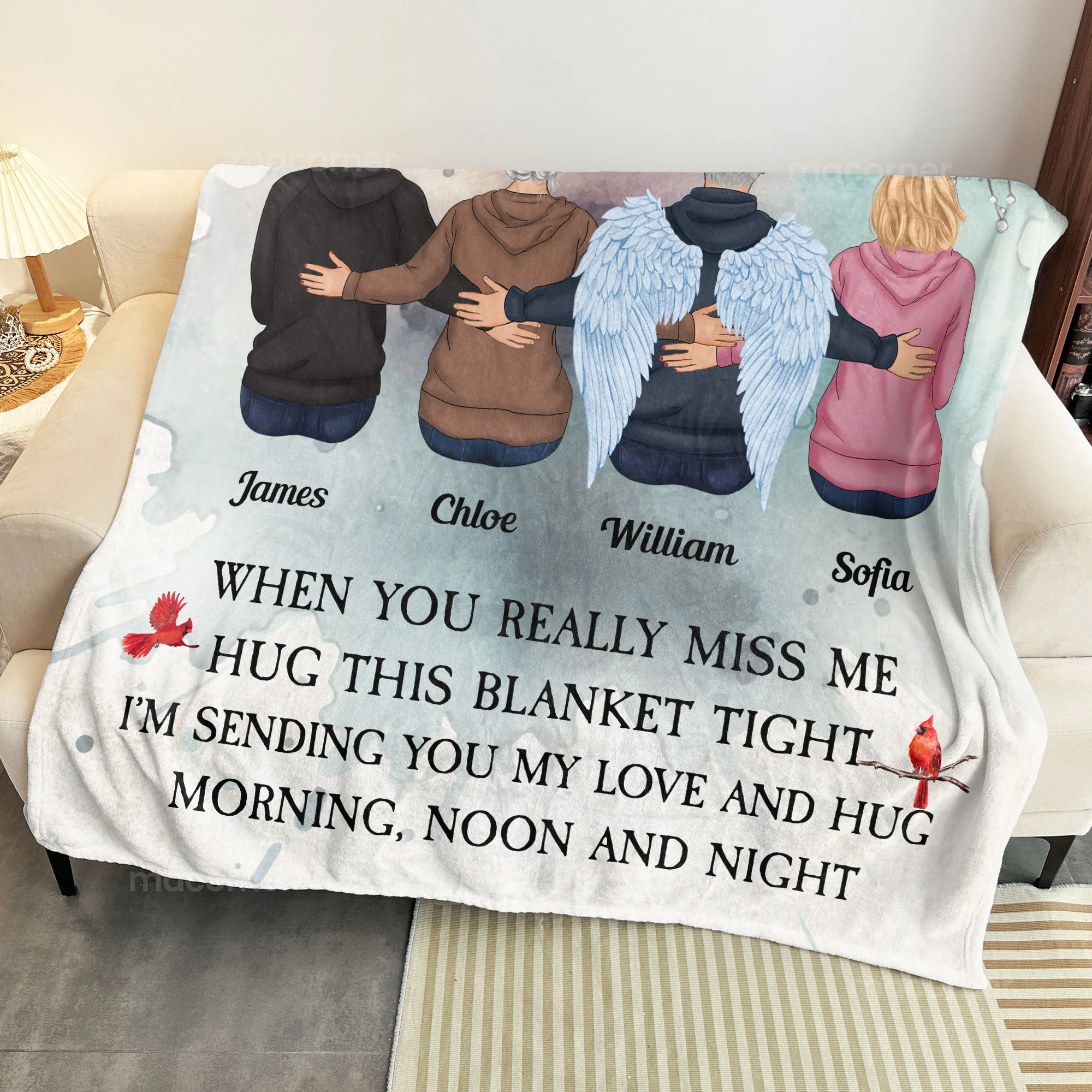 A Hug From Heaven. New Version - Personalized Blanket - Image 4