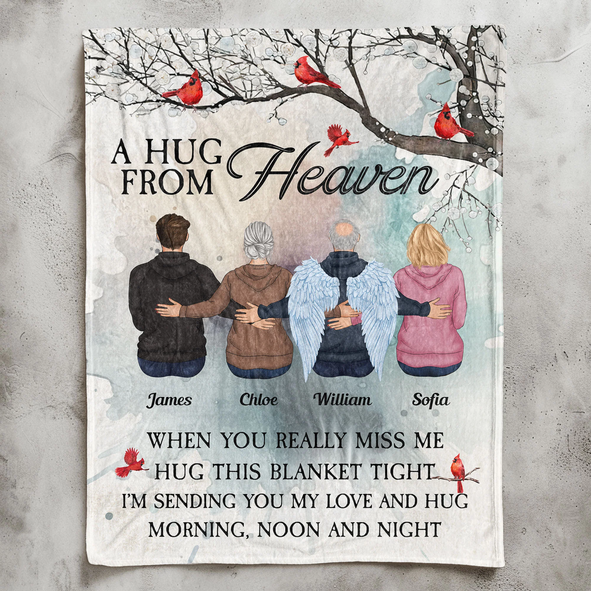 A Hug From Heaven. New Version - Personalized Blanket - Image 5