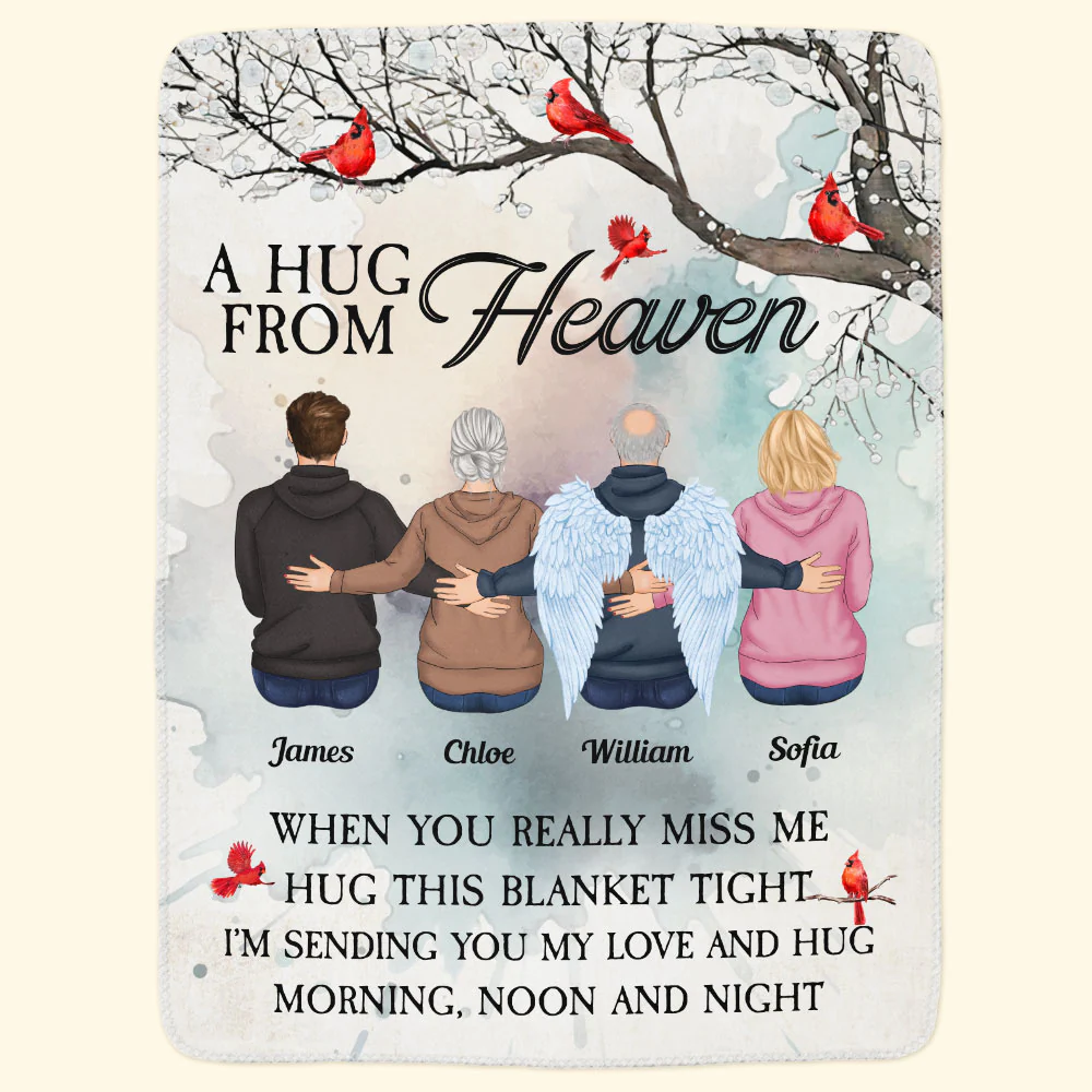 A Hug From Heaven. New Version - Personalized Blanket - Image 6