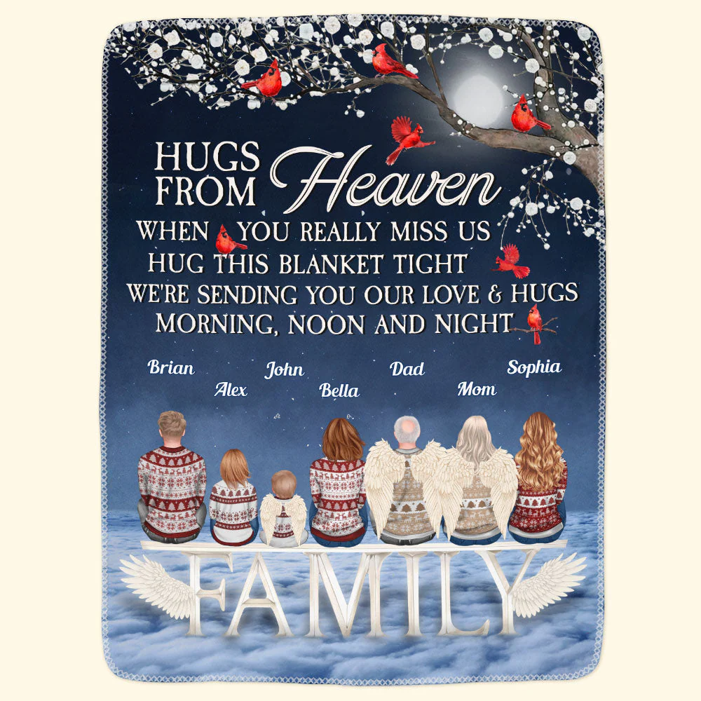 A Hug From Heaven Ver 2 - Personalized Memory Blanket - Image 3
