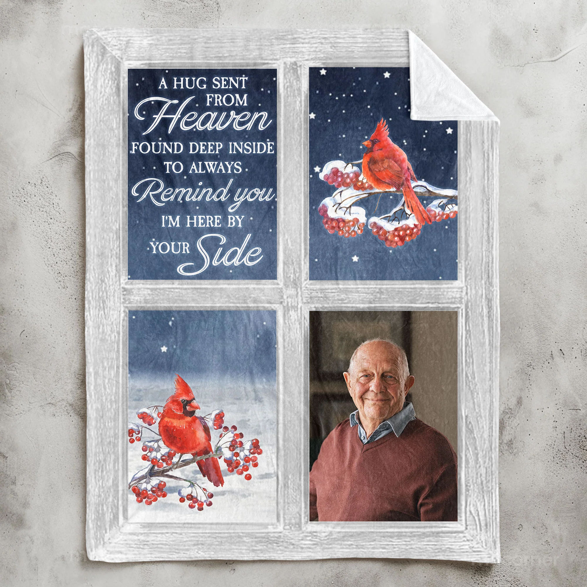 A Hug Sent From Heaven - Personalized Photo Blanket - Image 2
