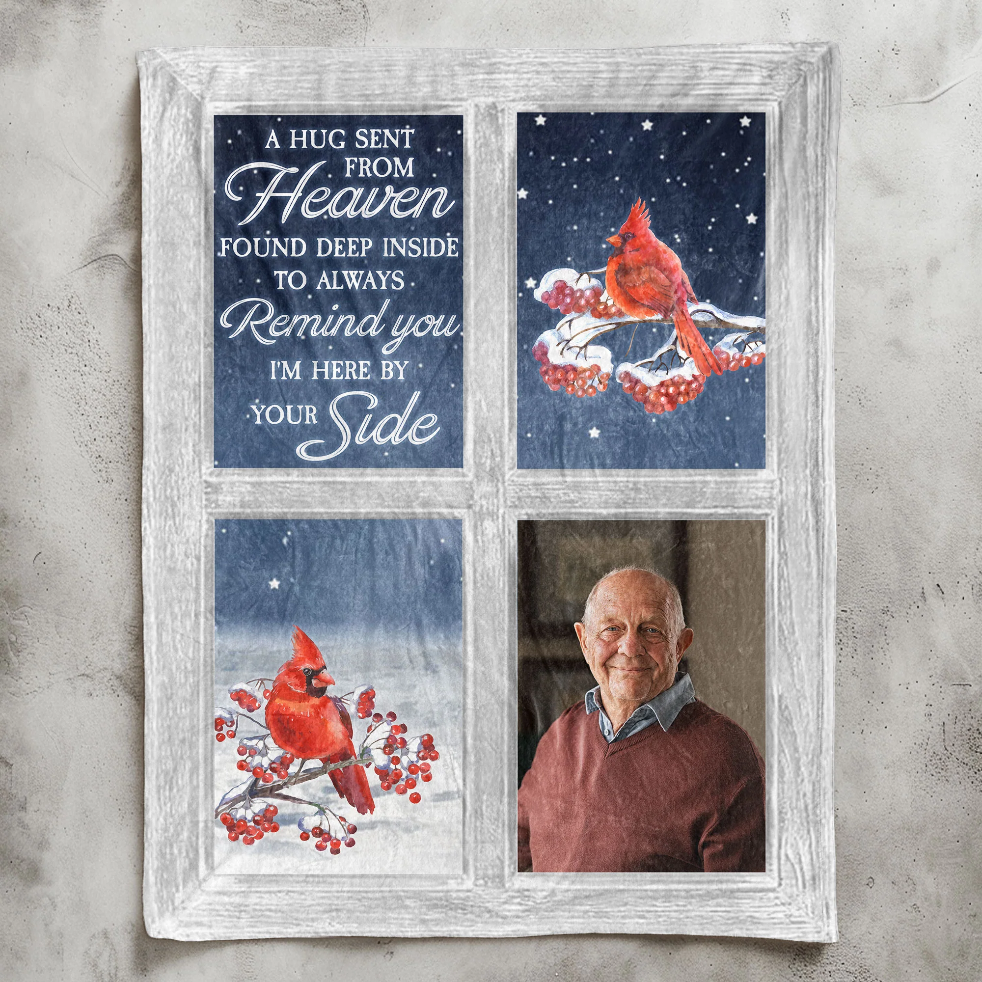 A Hug Sent From Heaven - Personalized Photo Blanket - Image 8
