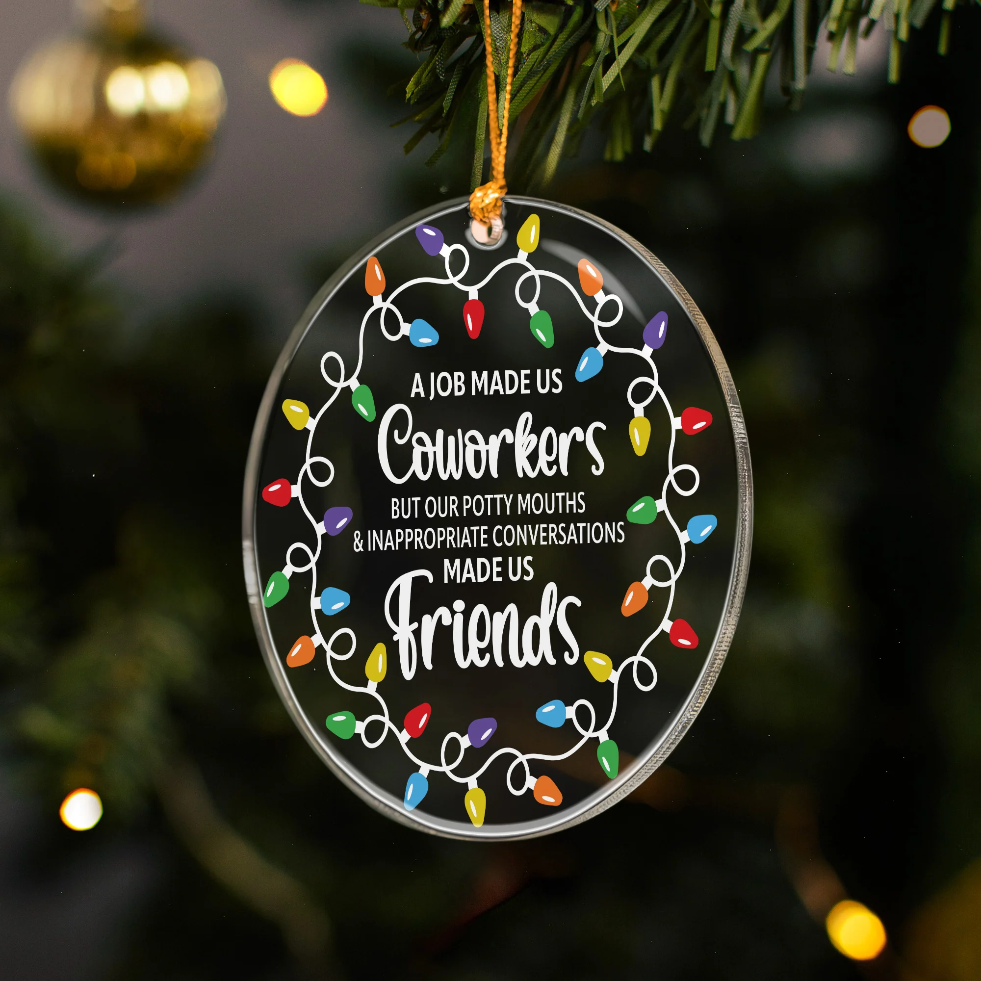 A Job Made Us Coworkers - Acrylic Ornament - Image 3