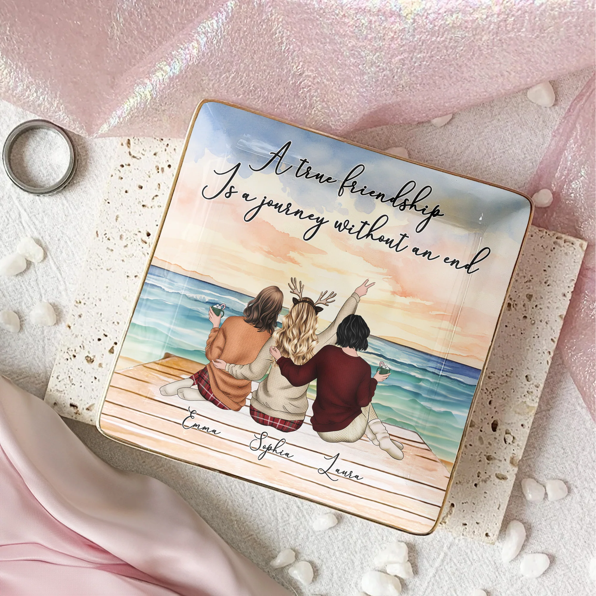 A Journey Without An End - Personalized Jewelry Dish - Image 2