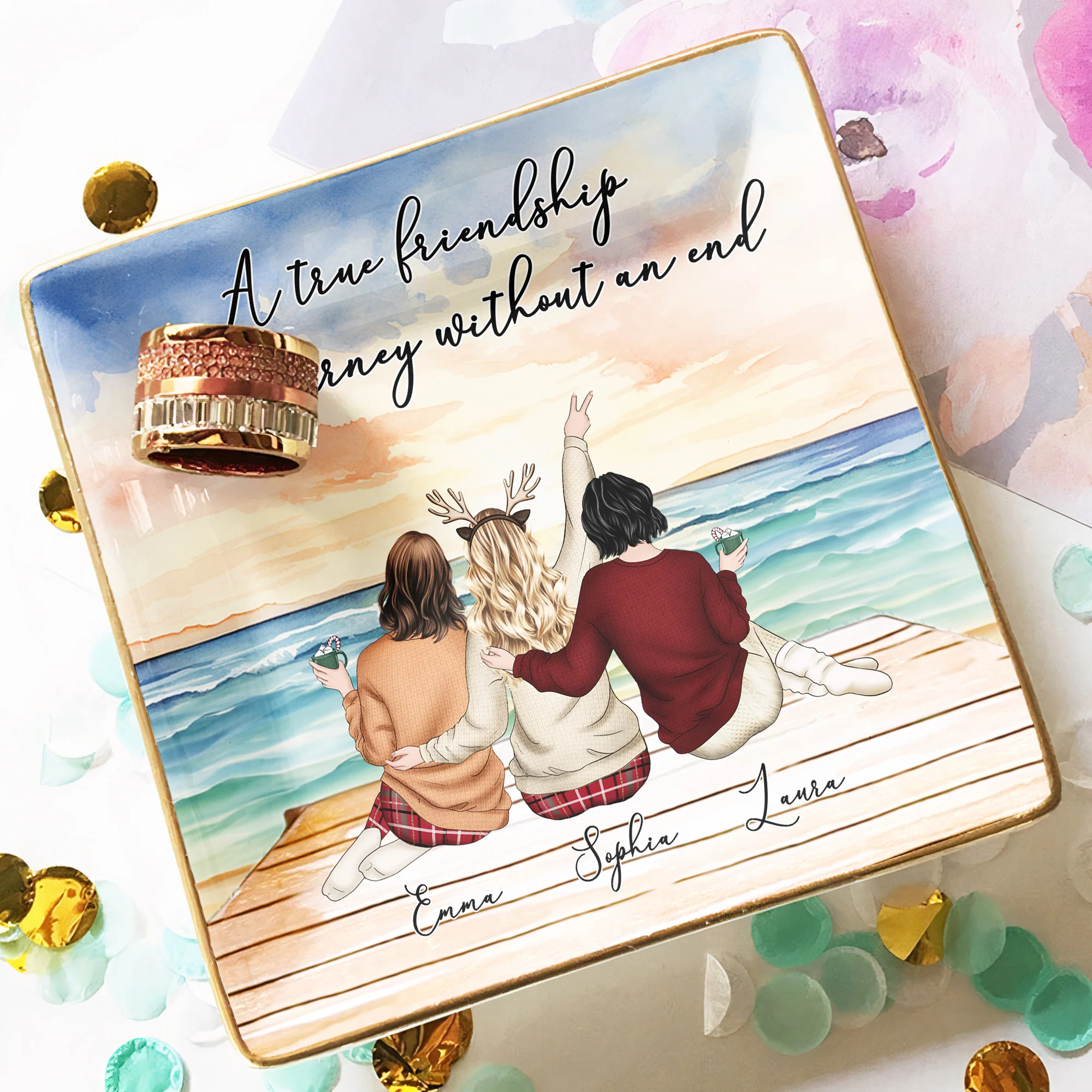 A Journey Without An End - Personalized Jewelry Dish - Image 4