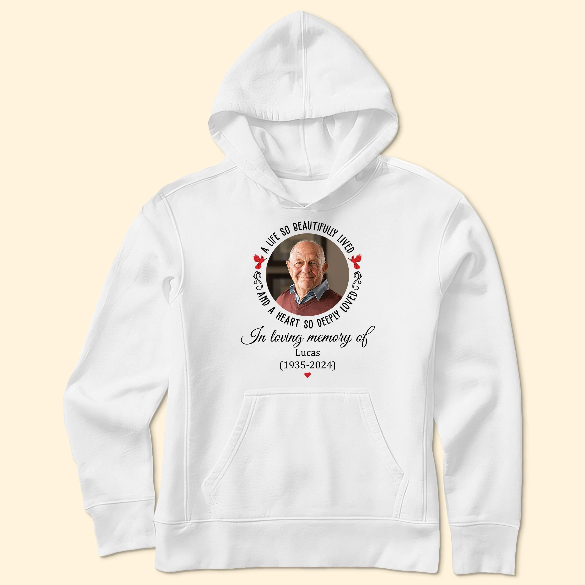 A Life So Beautifully Lived And A Heart So Deeply Loved - Personalized Photo Shirt - Image 6