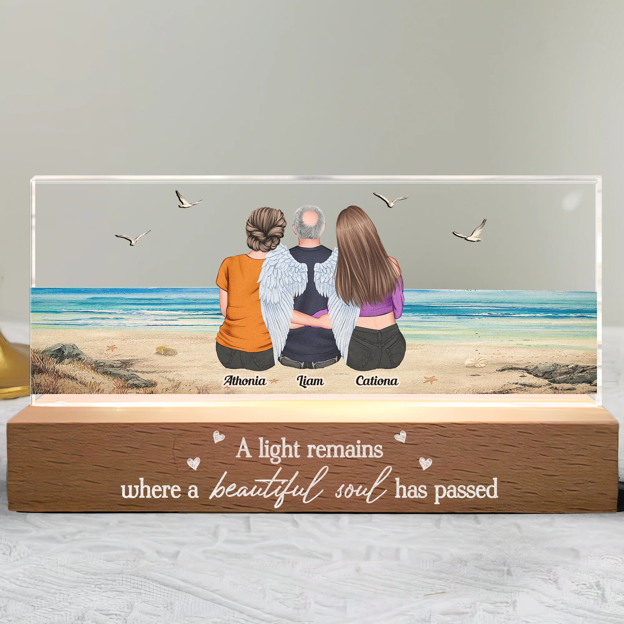 A Light Remains Where A Beautiful Soul Has Passed - Personalized LED Night Light - Image 2
