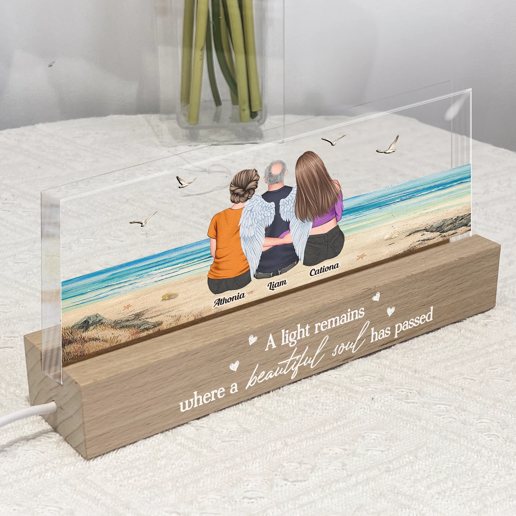 A Light Remains Where A Beautiful Soul Has Passed - Personalized LED Night Light - Image 4