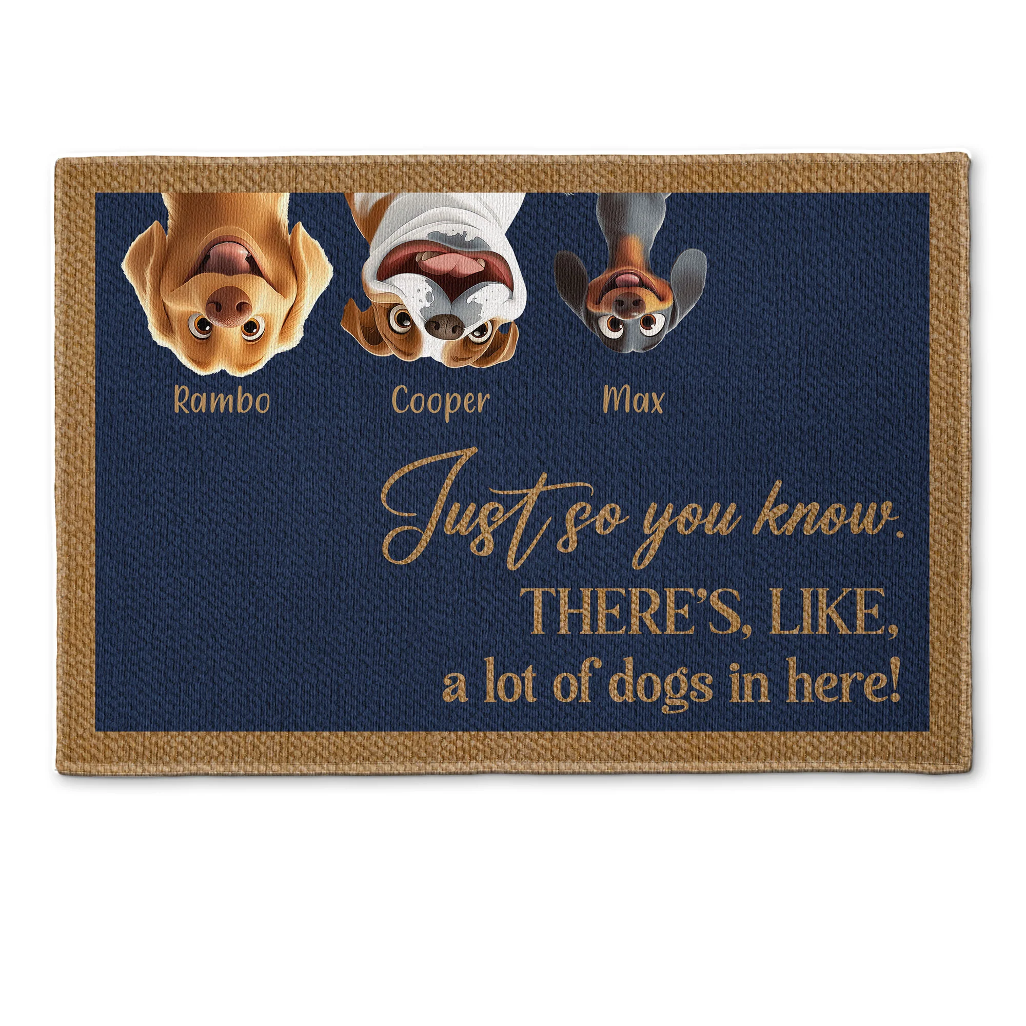 A Lot Of Dogs In Here! - Personalized Doormat - Image 5