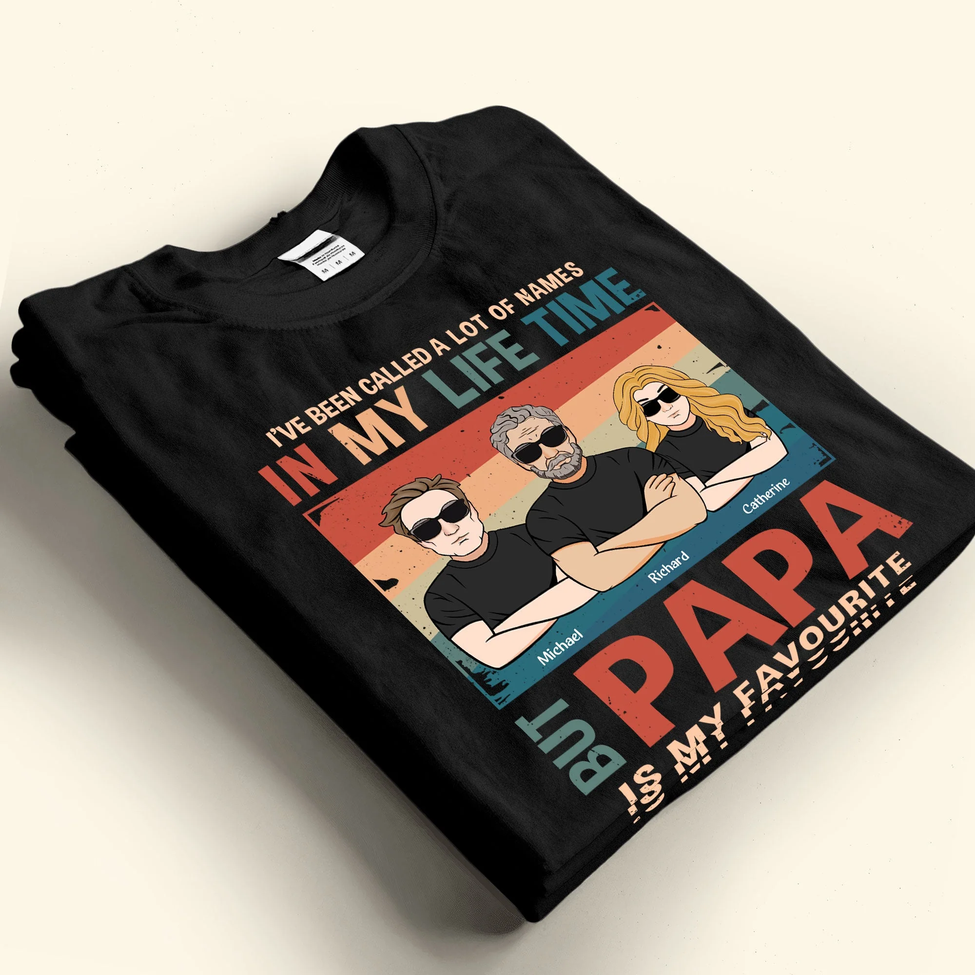 A Lot Of Names In My Lifetime Papa Is My Favourite - Personalized Shirt - Image 4