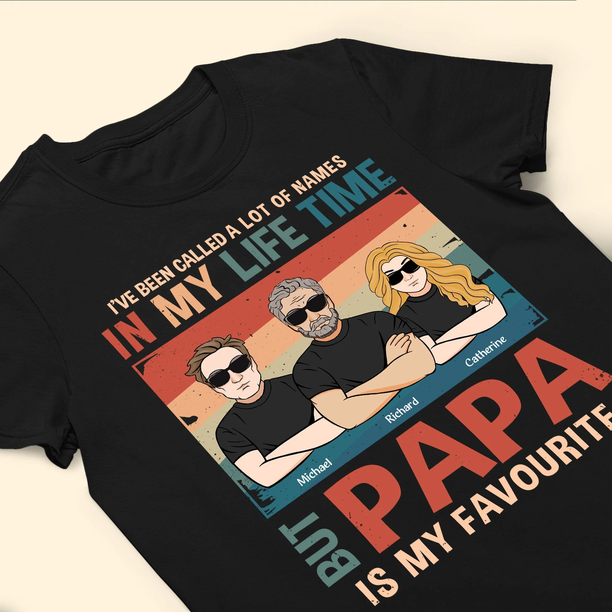 A Lot Of Names In My Lifetime Papa Is My Favourite - Personalized Shirt - Image 5