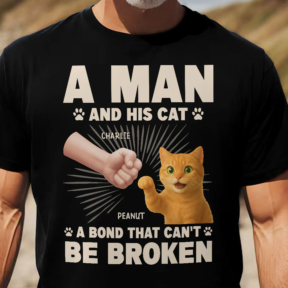 A Man And His Cat - Personalized Shirt - Image 2