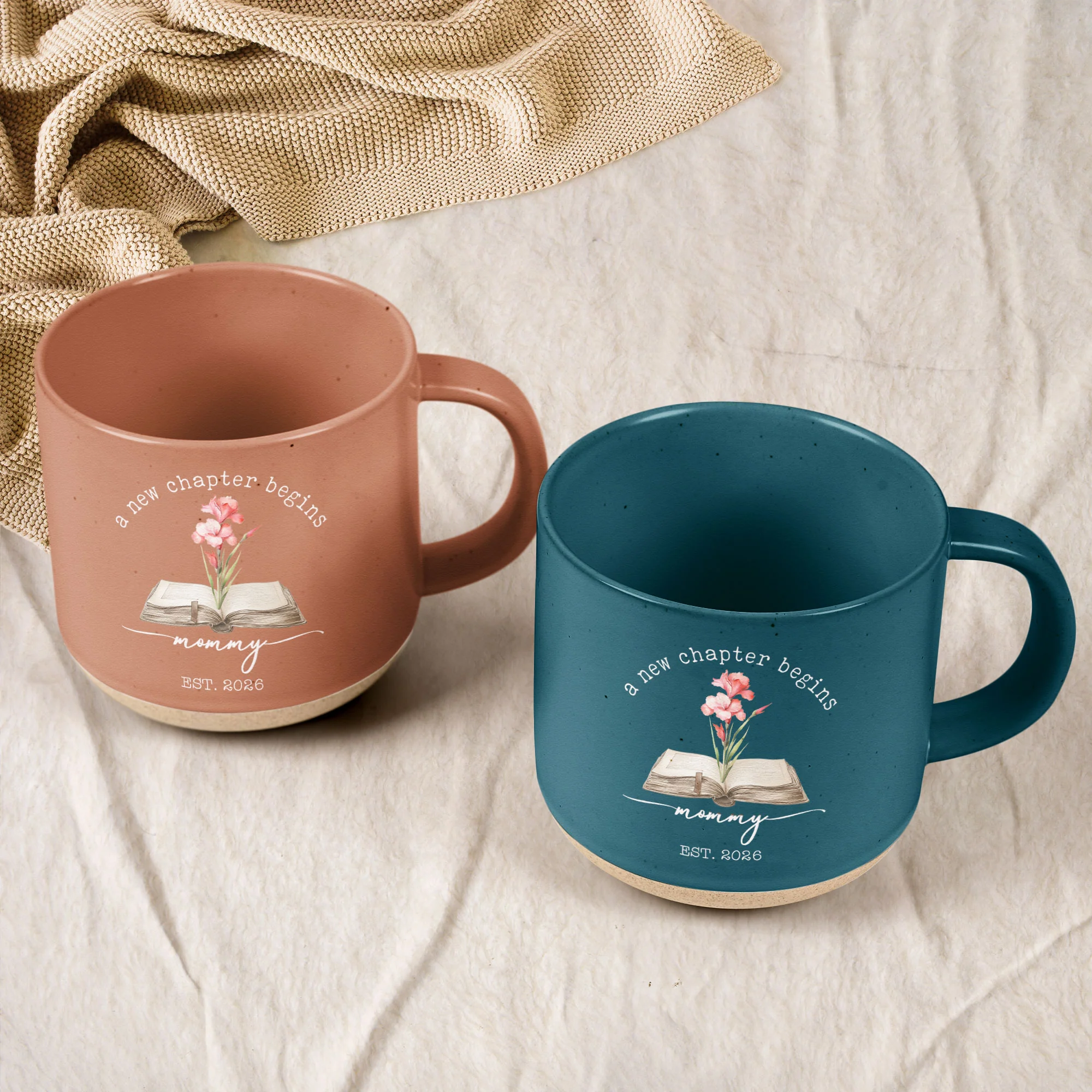 A New Chapter Begins Mommy To Be Gift - Personalized Mugs - Image 3